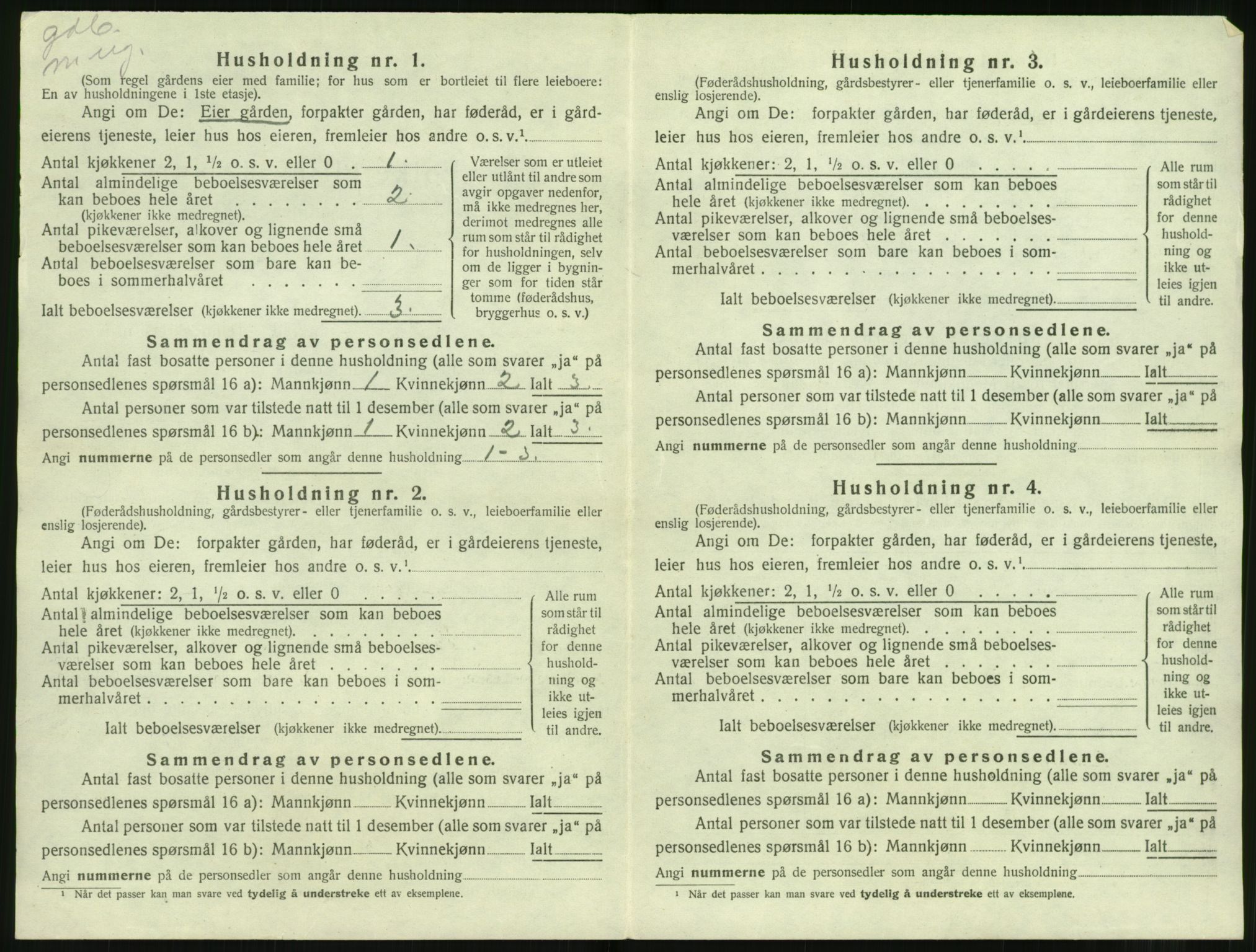 SAT, 1920 census for Ørsta, 1920, p. 43