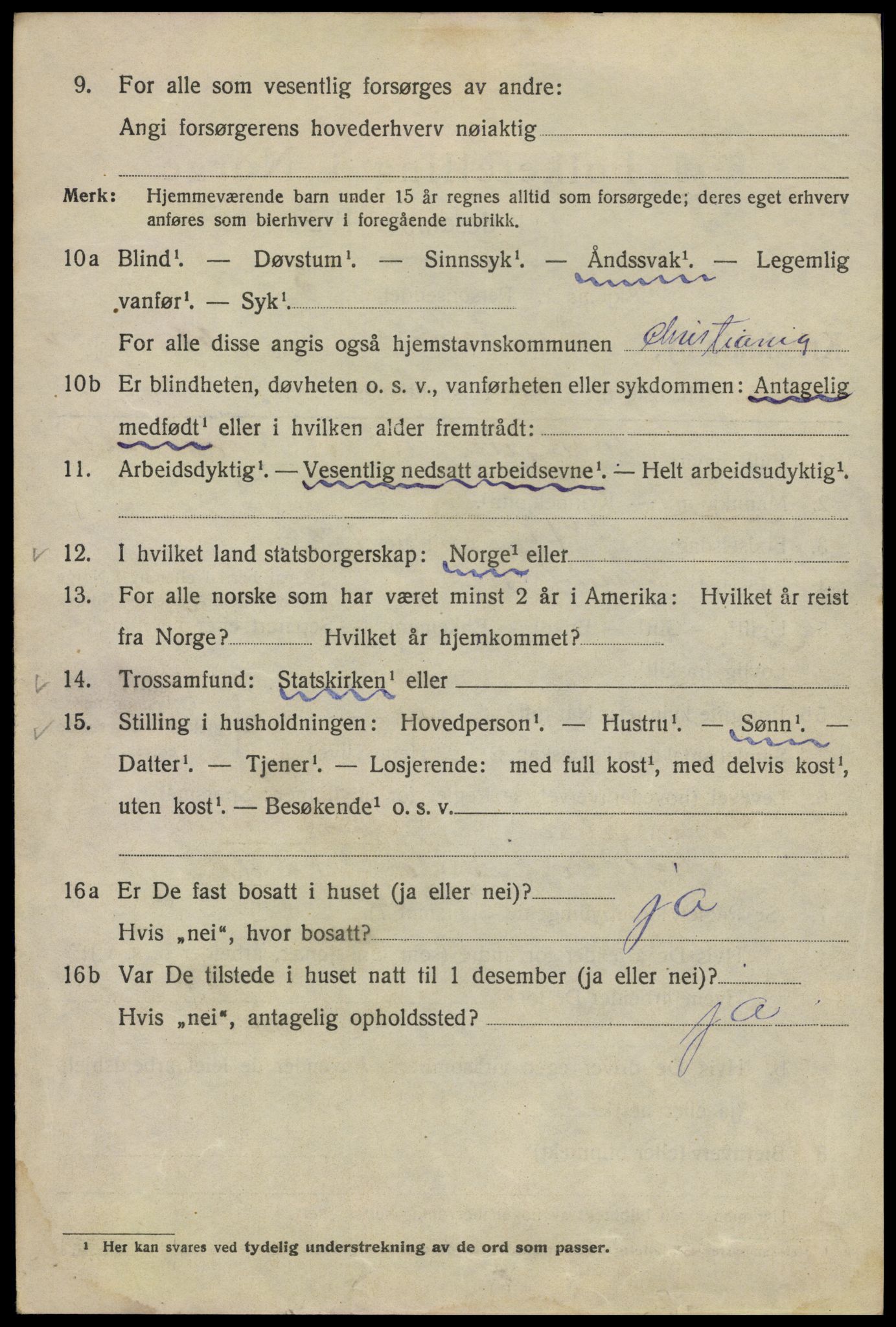 SAO, 1920 census for Kristiania, 1920, p. 173002