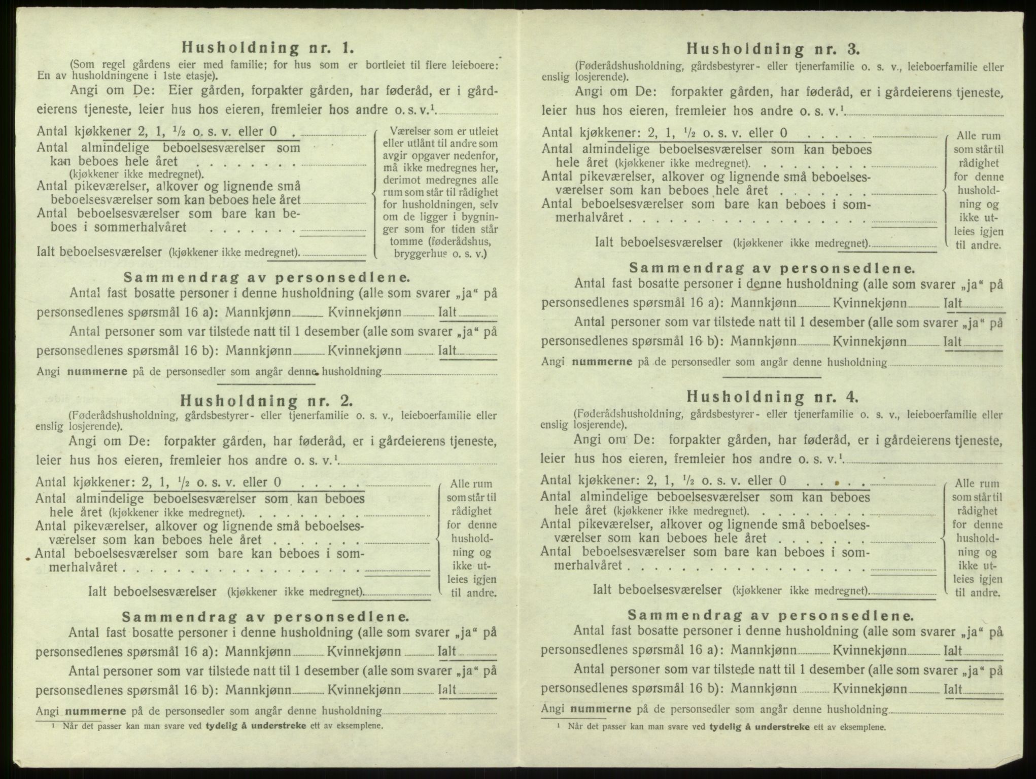 SAB, 1920 census for Hamre, 1920, p. 198