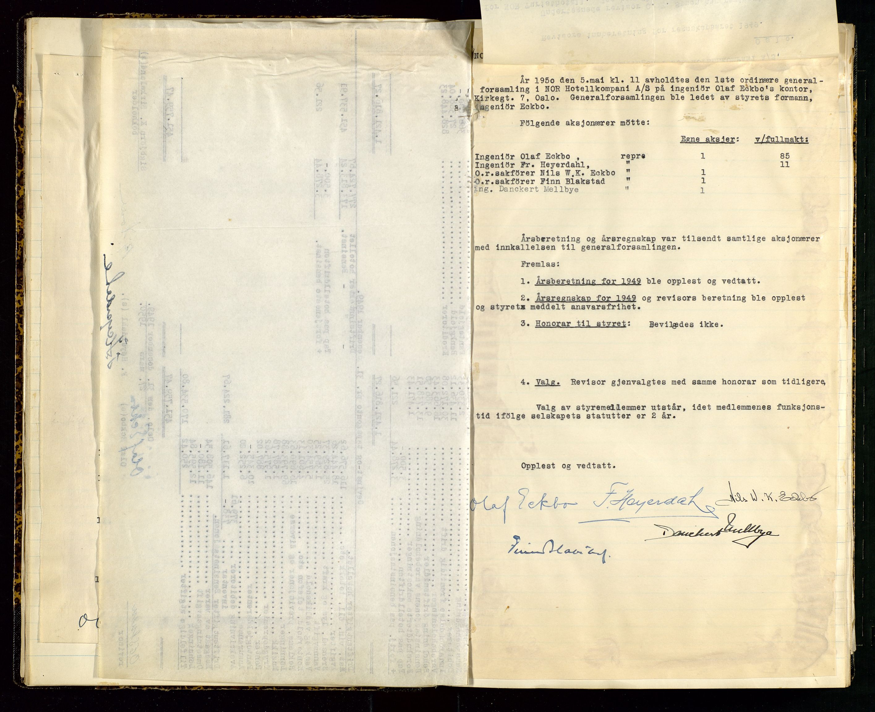 PA 1516 - Nor Hotellkompani A/S, AV/SAST-A-101921/A/L0001: Referatprotokoll, 1948-1855, p. 17