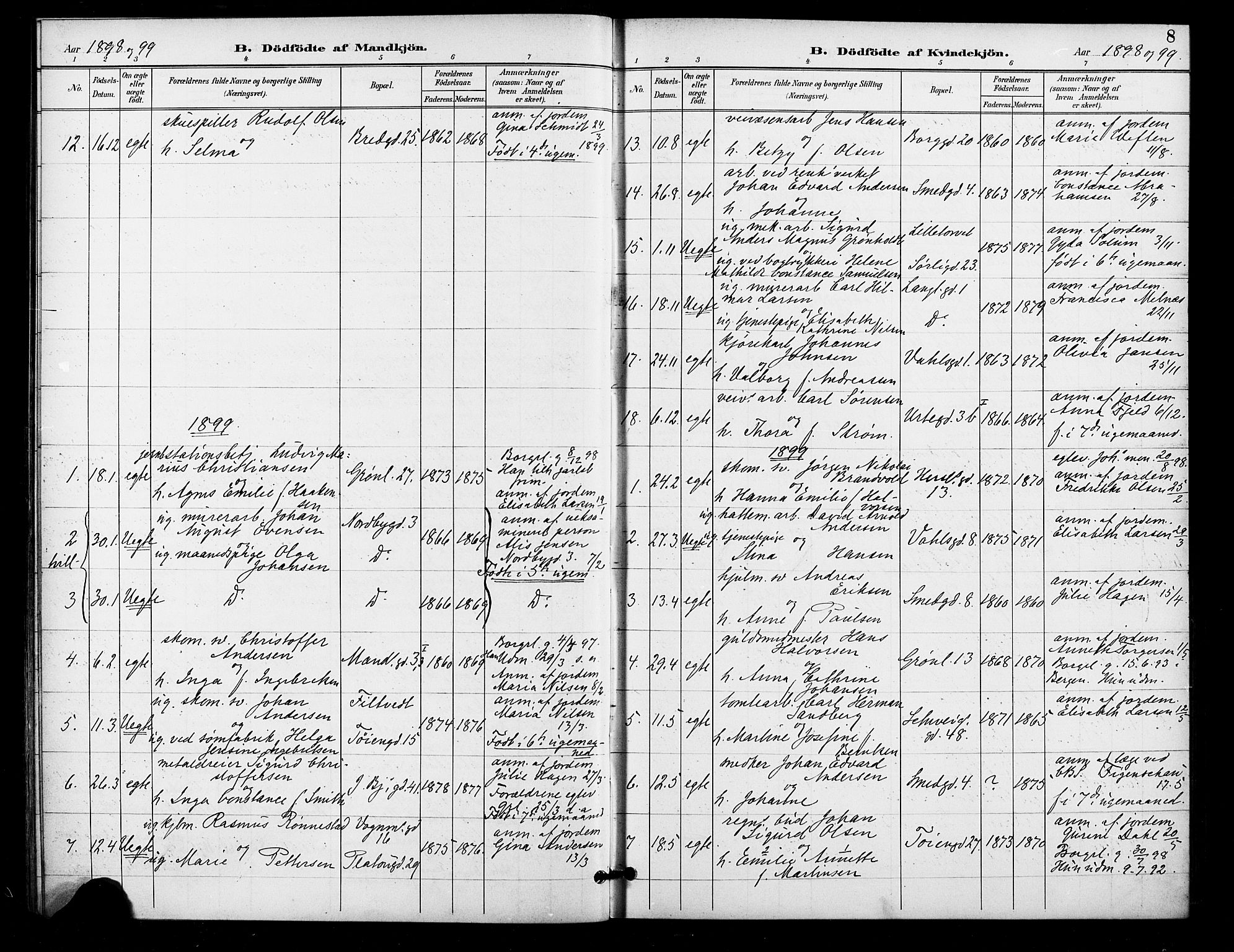 Grønland prestekontor Kirkebøker, AV/SAO-A-10848/F/Fa/L0011: Parish register (official) no. 11, 1892-1907, p. 8