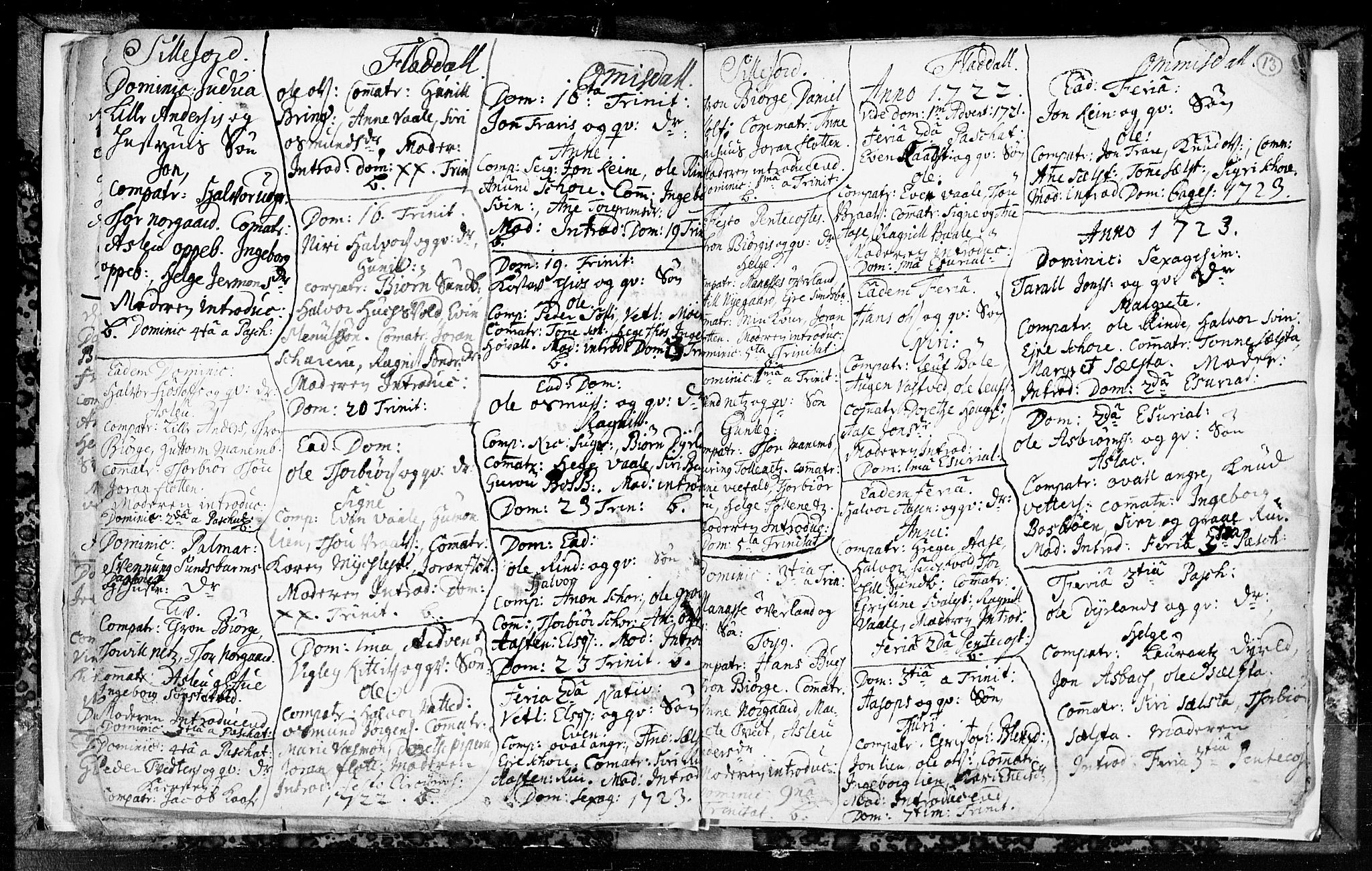Seljord kirkebøker, SAKO/A-20/F/Fa/L0003: Parish register (official) no. I 3, 1714-1725, p. 13