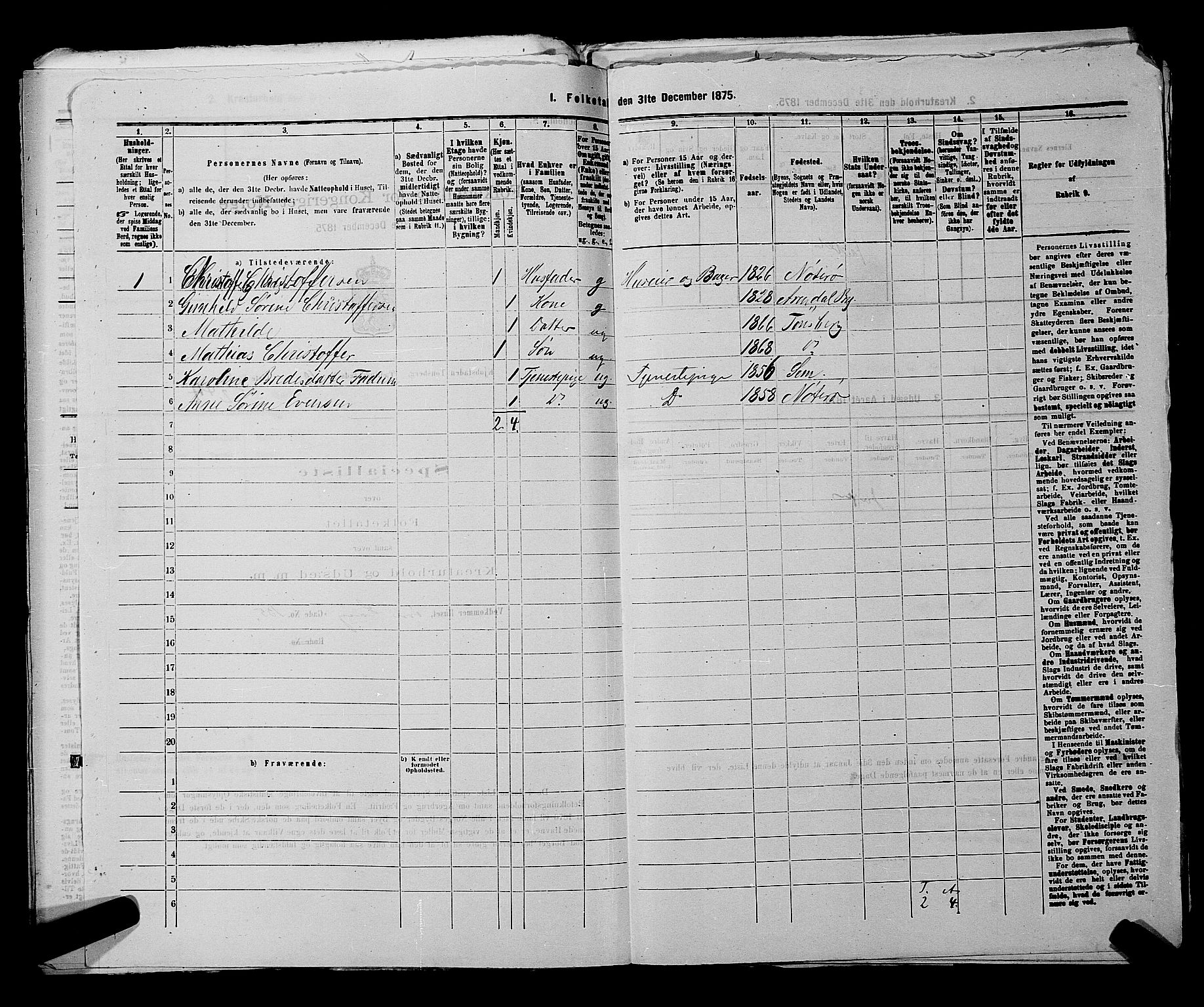 SAKO, 1875 census for 0705P Tønsberg, 1875, p. 602