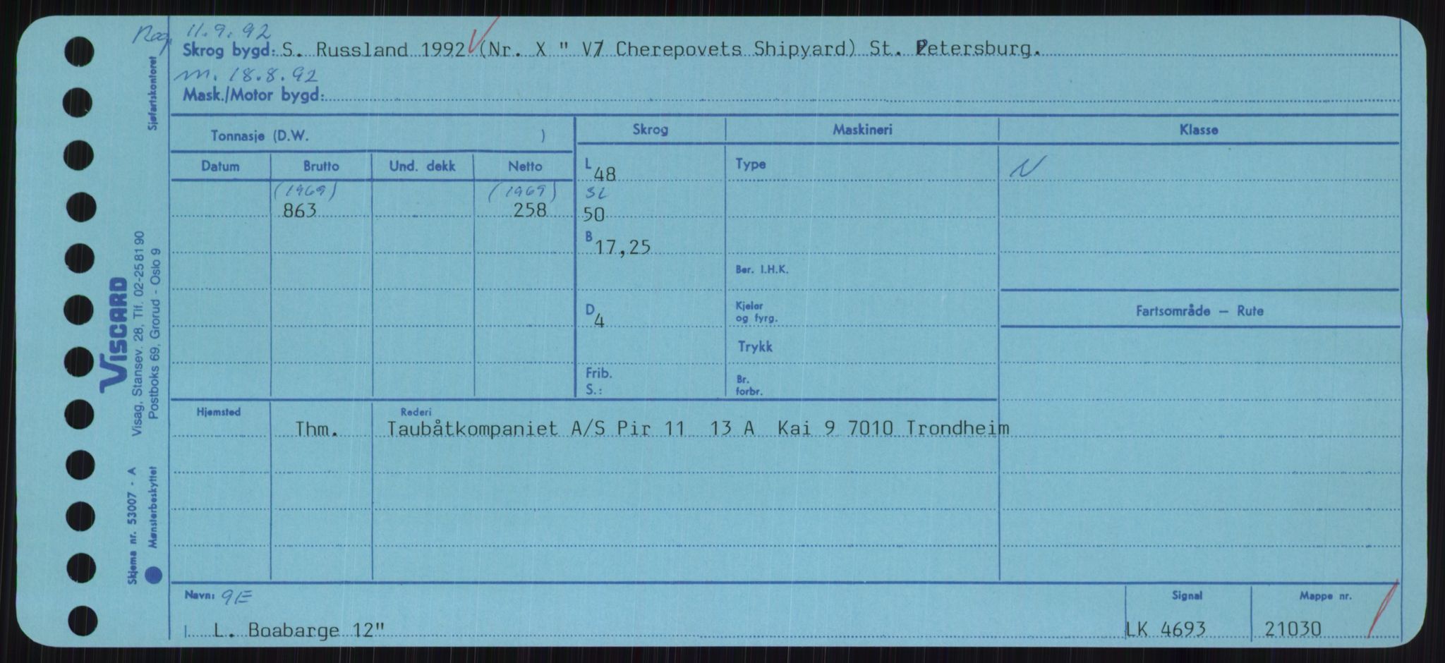 Sjøfartsdirektoratet med forløpere, Skipsmålingen, AV/RA-S-1627/H/Hc/L0001: Lektere, A-Y, p. 61