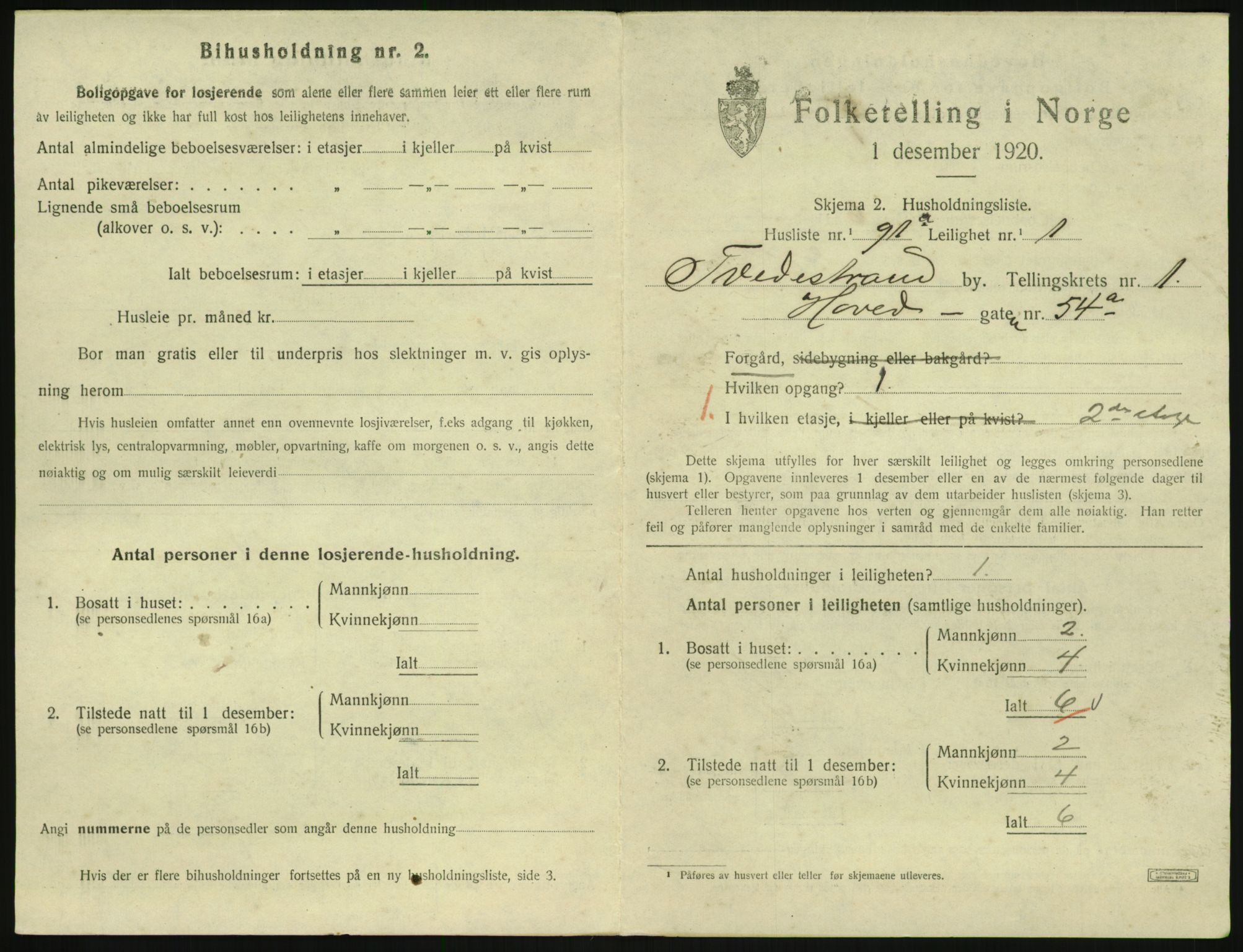 SAK, 1920 census for Tvedestrand, 1920, p. 869