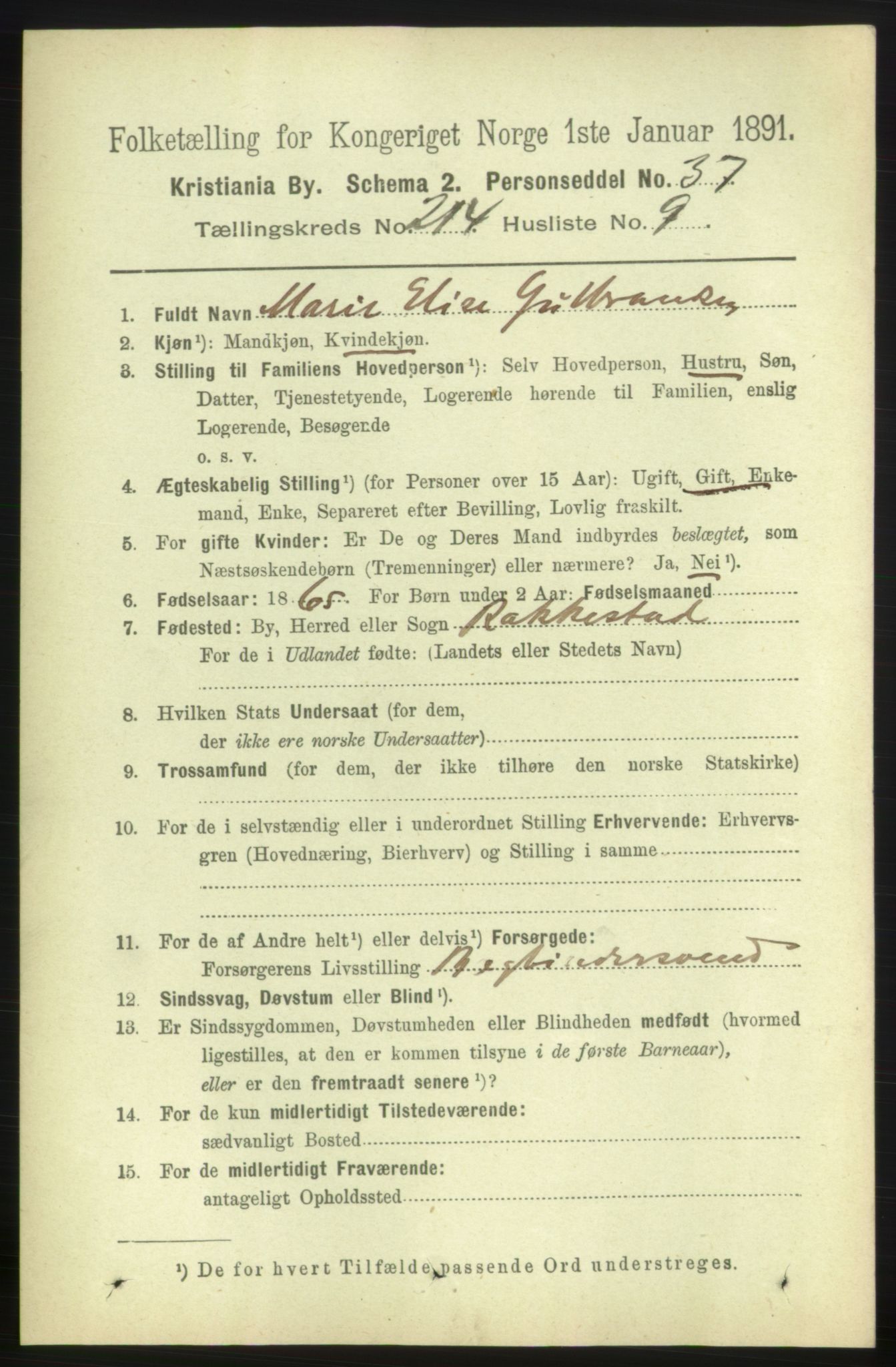 RA, 1891 census for 0301 Kristiania, 1891, p. 127696