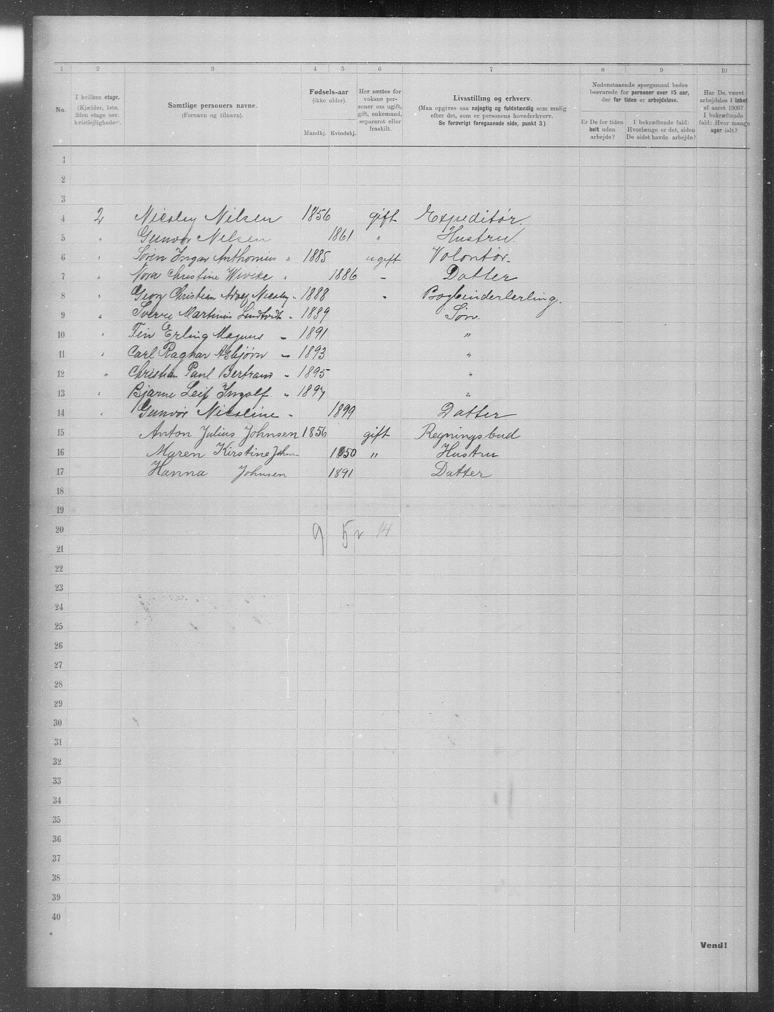 OBA, Municipal Census 1903 for Kristiania, 1903, p. 20328