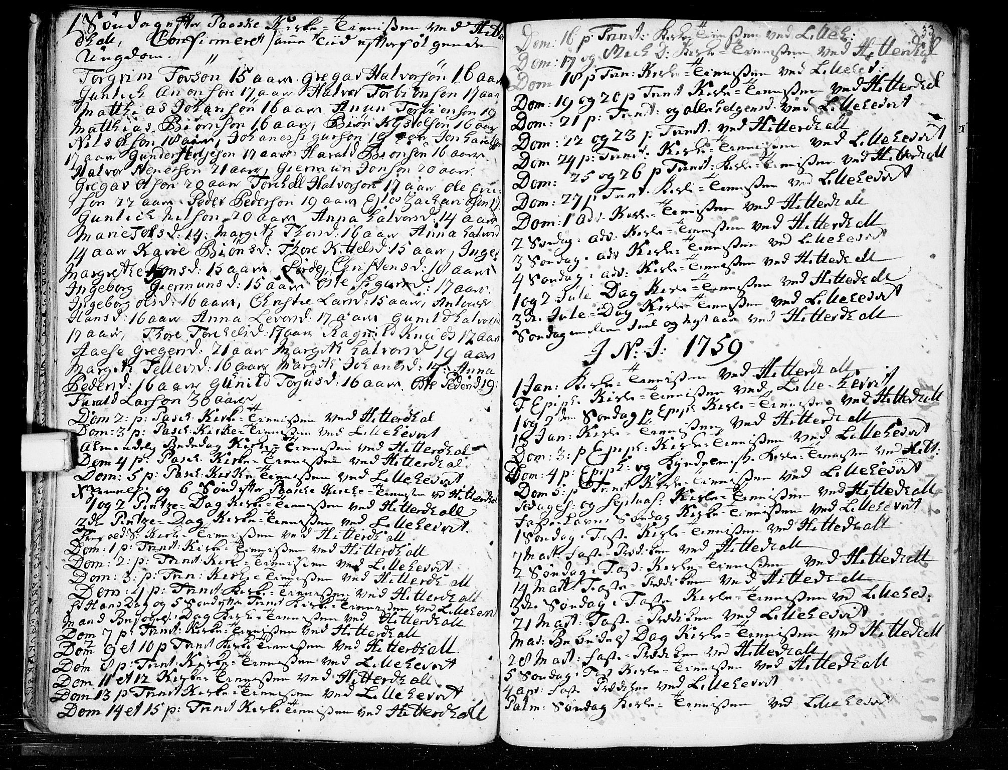 Heddal kirkebøker, SAKO/A-268/F/Fa/L0003: Parish register (official) no. I 3, 1723-1783, p. 33