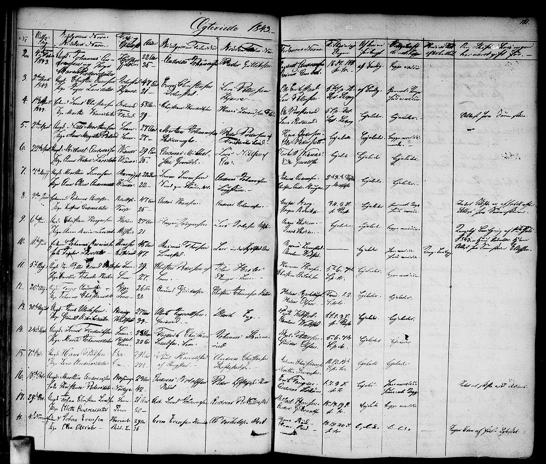 Vestby prestekontor Kirkebøker, AV/SAO-A-10893/F/Fa/L0006: Parish register (official) no. I 6, 1827-1849, p. 181