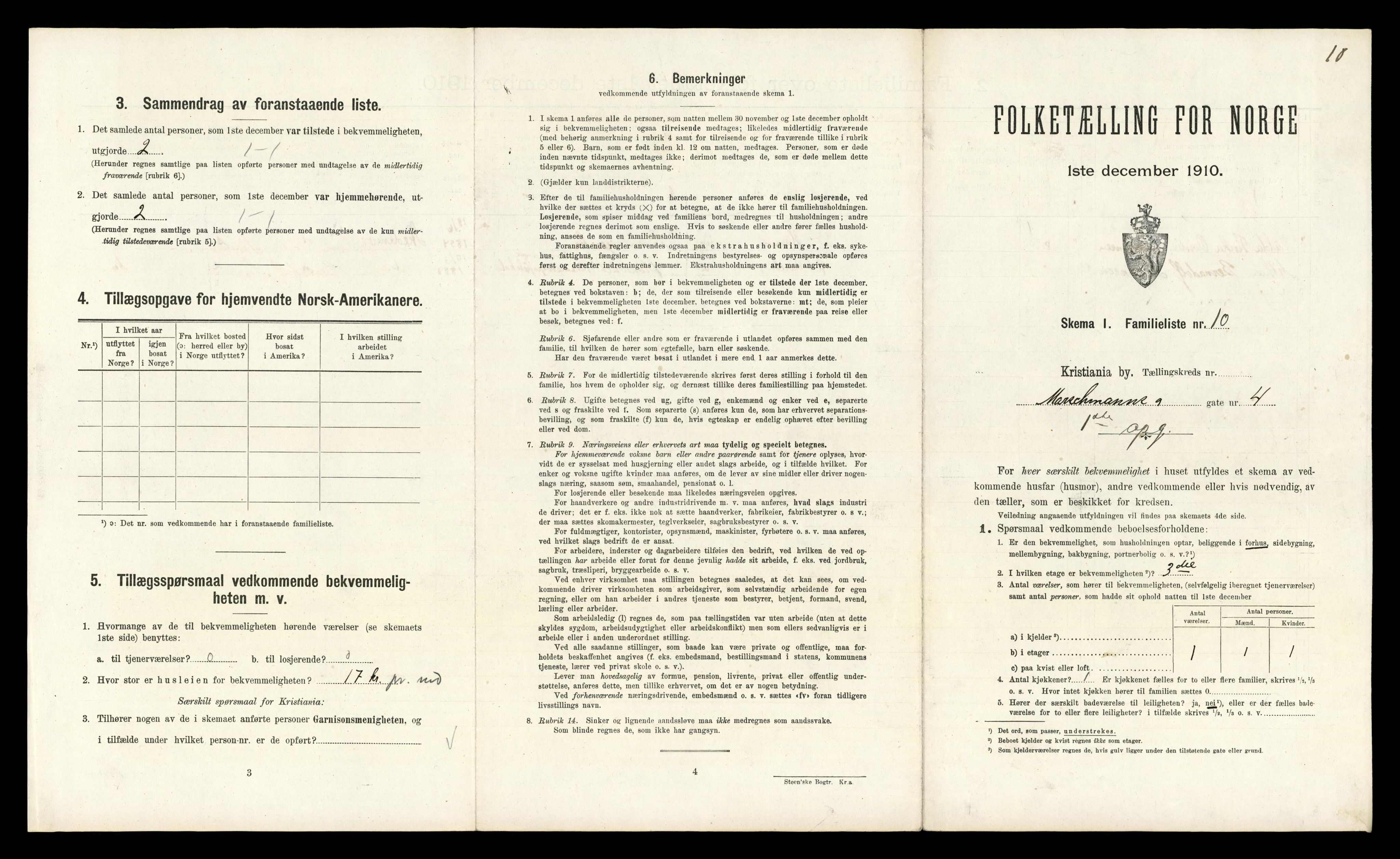 RA, 1910 census for Kristiania, 1910, p. 62739