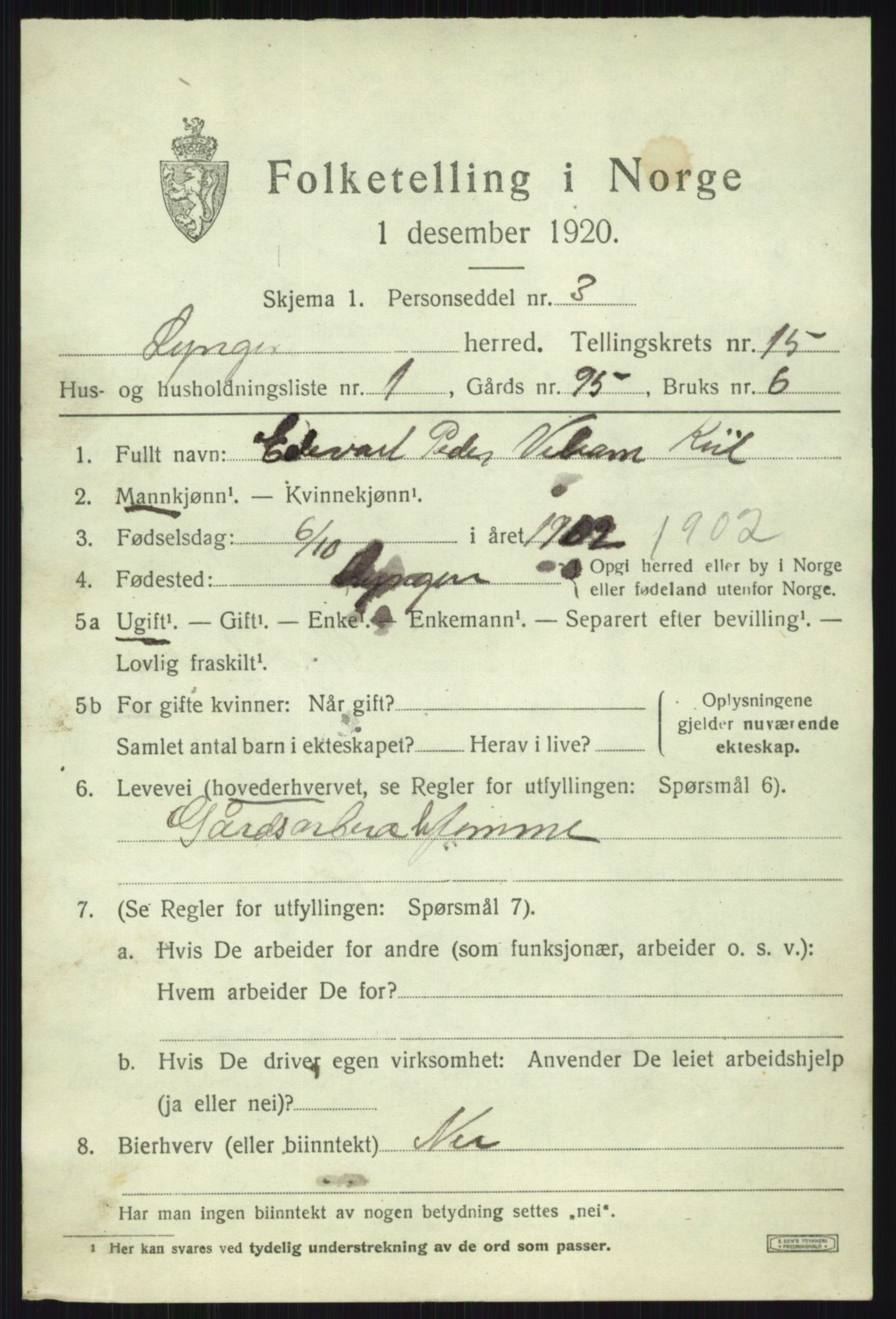 SATØ, 1920 census for Lyngen, 1920, p. 12859