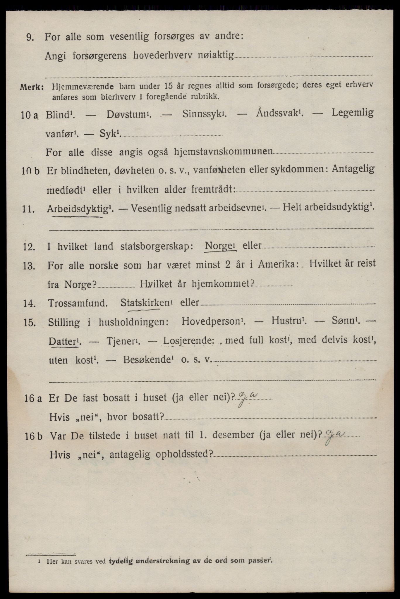 SAKO, 1920 census for Seljord, 1920, p. 1501