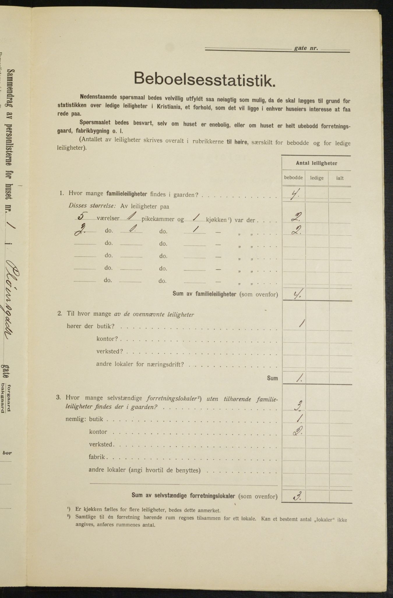 OBA, Municipal Census 1913 for Kristiania, 1913, p. 81018