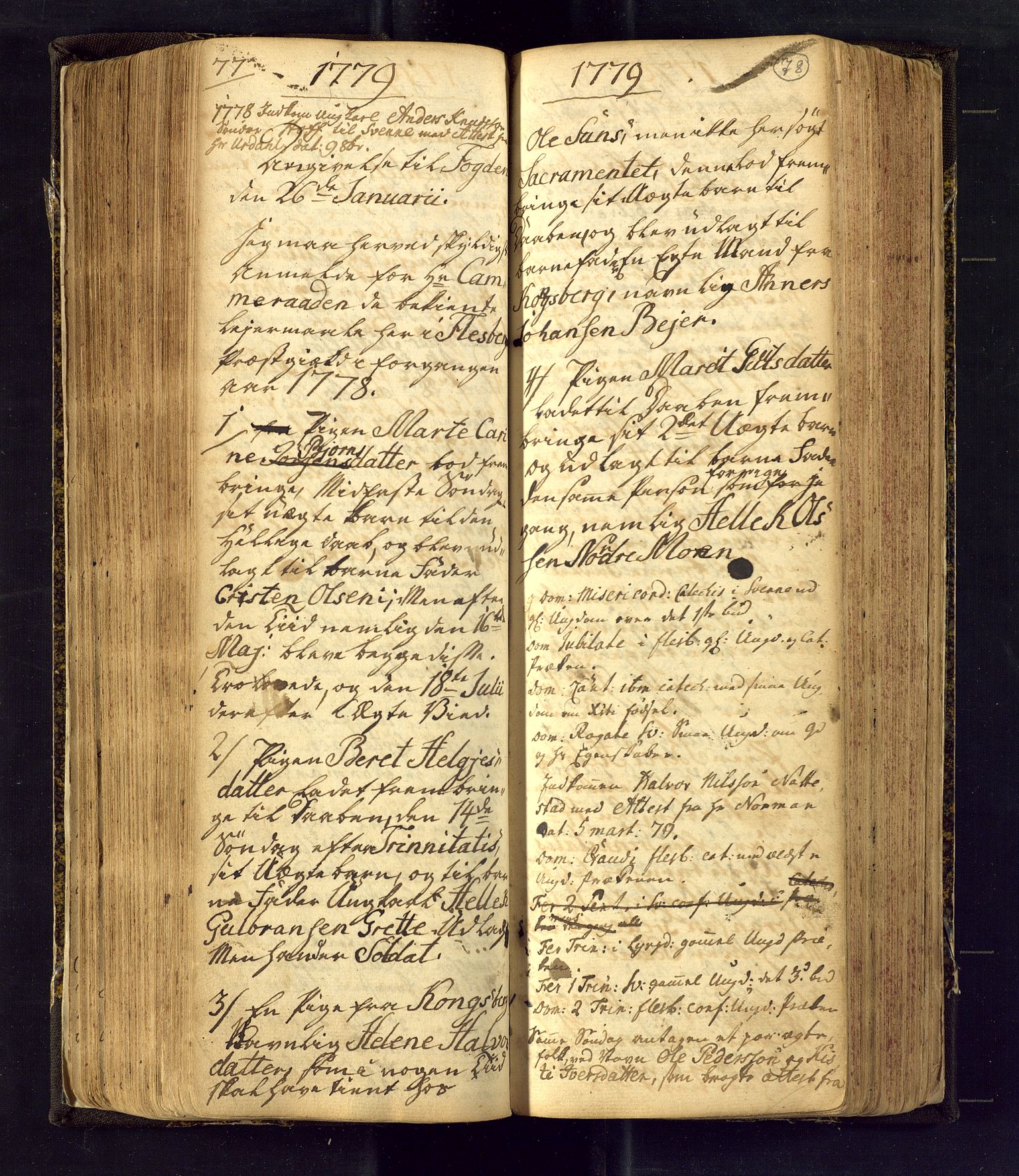 Flesberg kirkebøker, AV/SAKO-A-18/F/Fa/L0002: Parish register (official) no. I 2, 1726-1747, p. 77-78