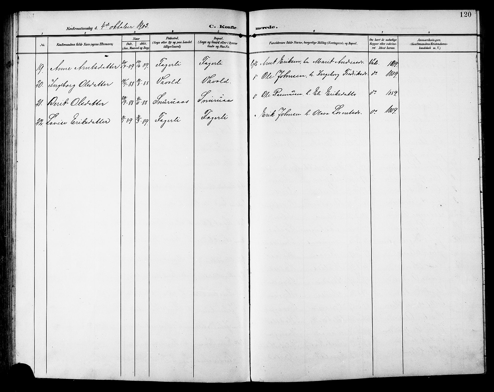 Ministerialprotokoller, klokkerbøker og fødselsregistre - Sør-Trøndelag, SAT/A-1456/672/L0864: Parish register (copy) no. 672C03, 1902-1914, p. 120