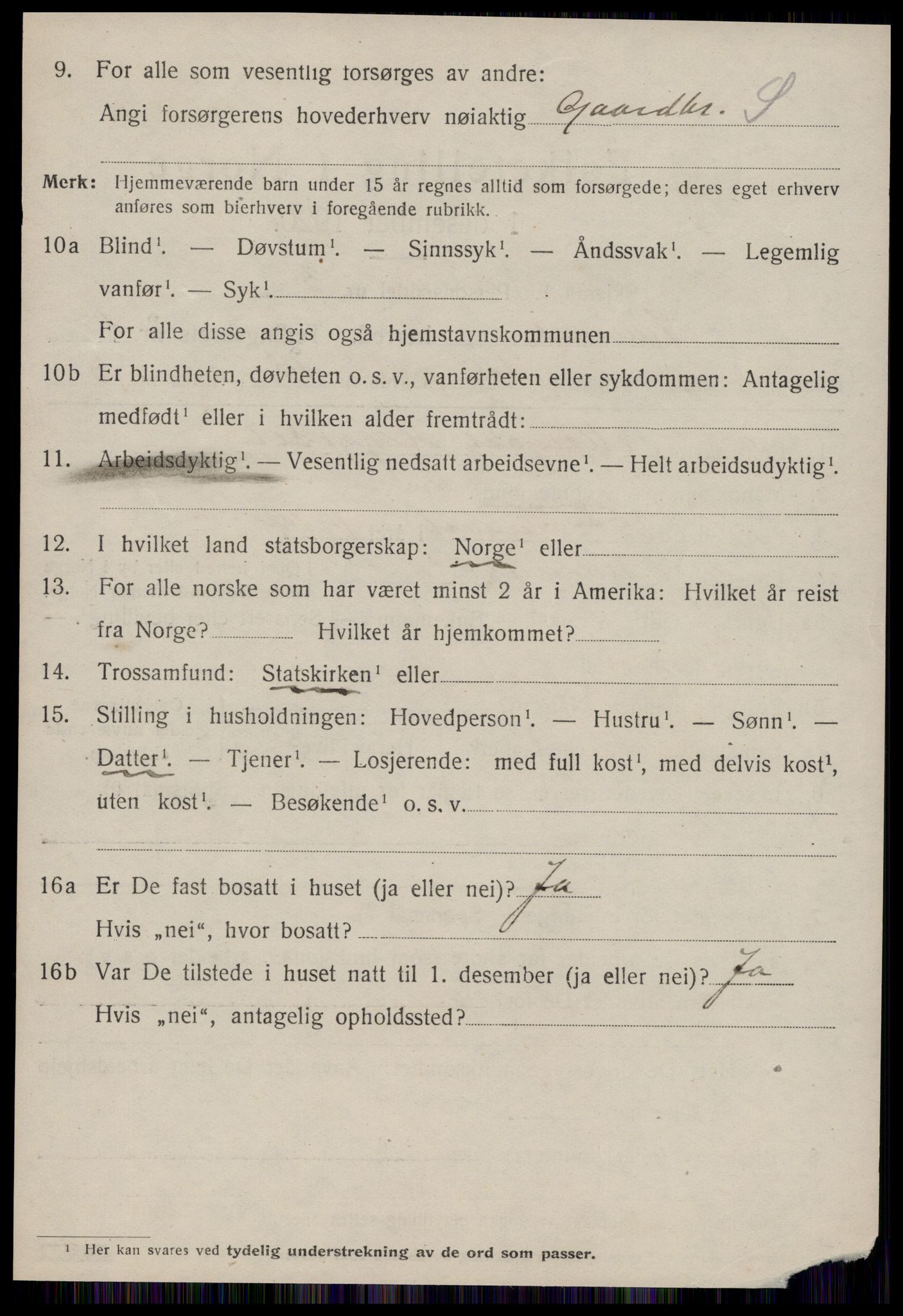 SAT, 1920 census for Kvernes, 1920, p. 940