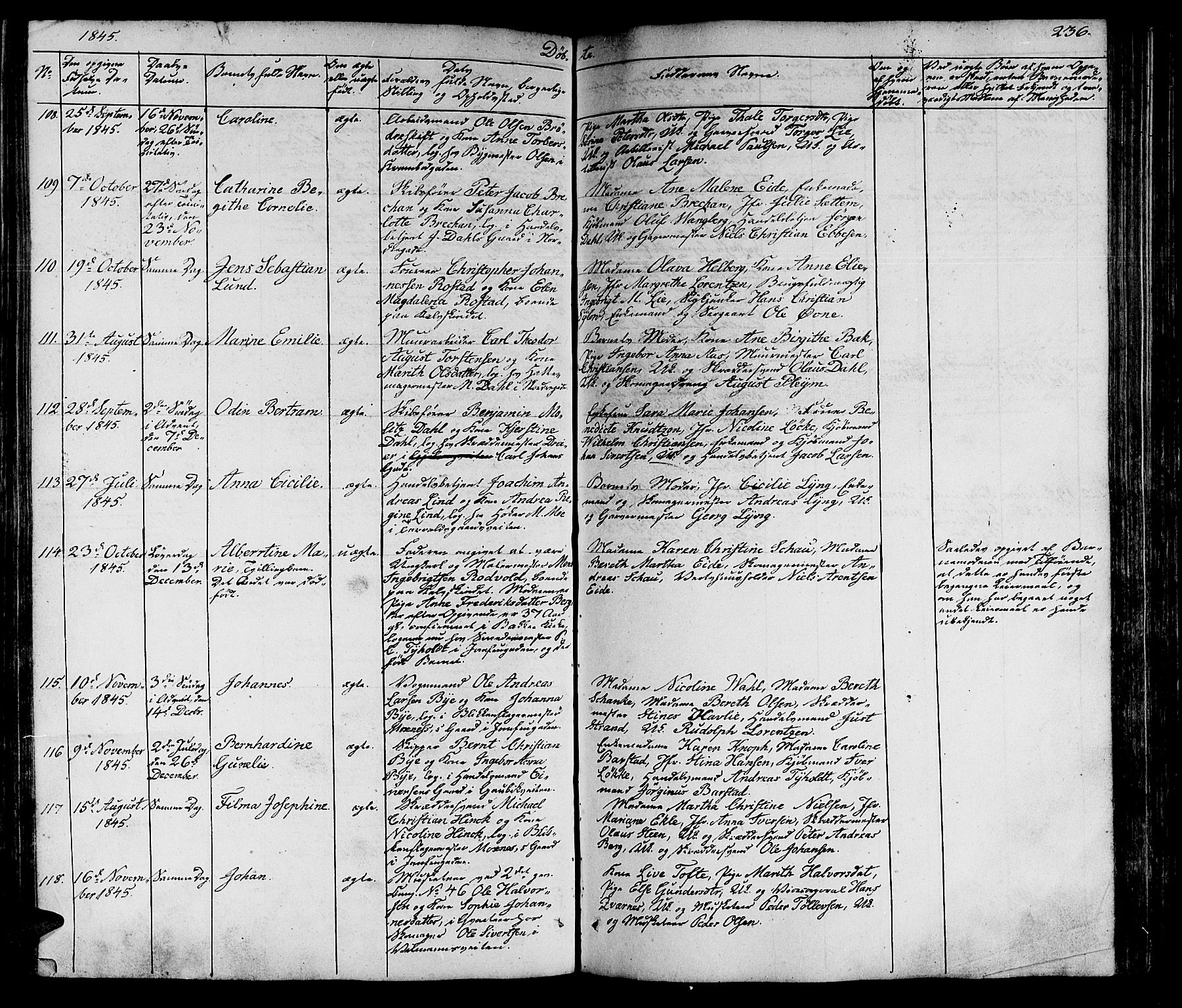 Ministerialprotokoller, klokkerbøker og fødselsregistre - Sør-Trøndelag, SAT/A-1456/602/L0136: Parish register (copy) no. 602C04, 1833-1845, p. 236