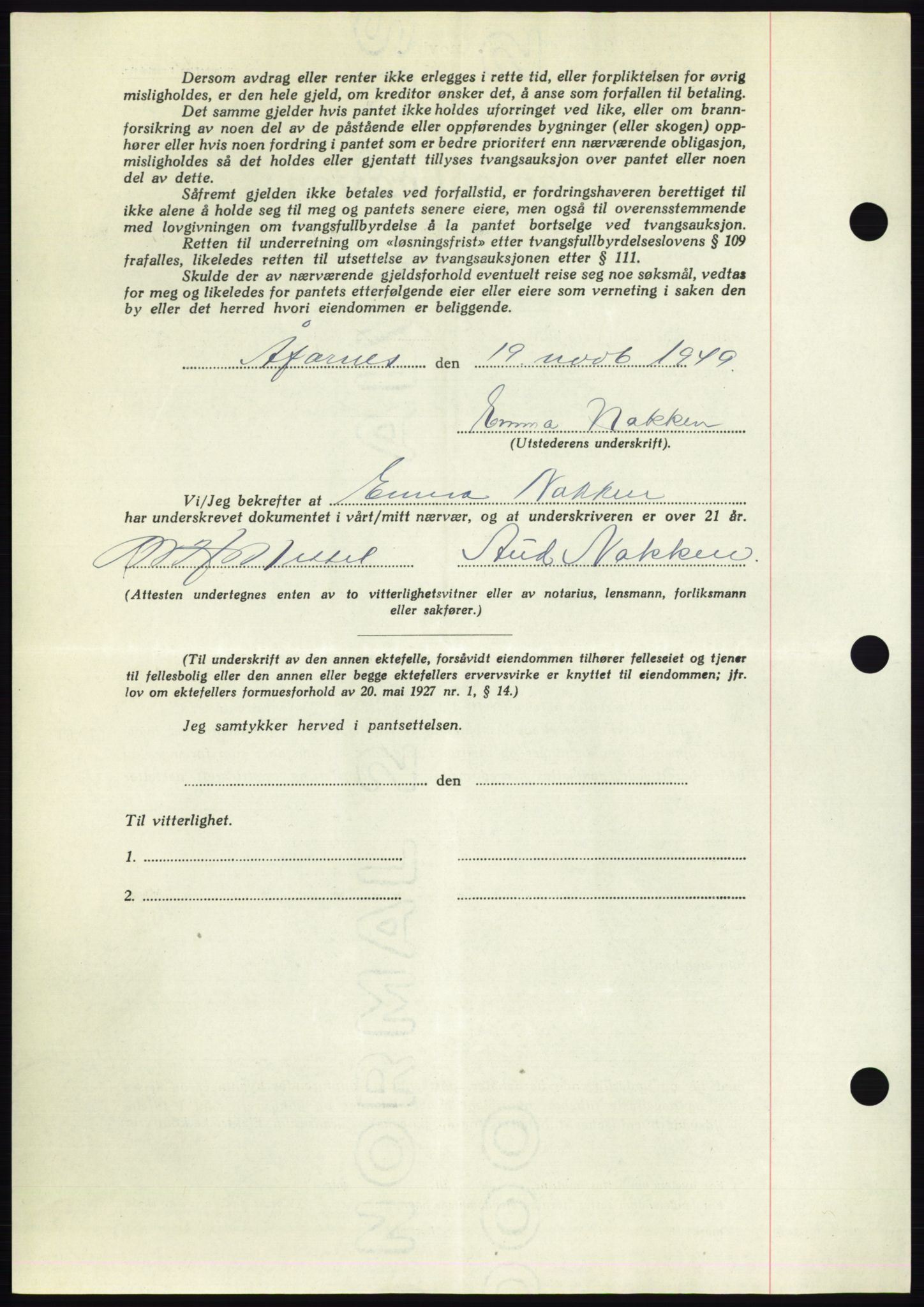 Romsdal sorenskriveri, AV/SAT-A-4149/1/2/2C: Mortgage book no. B5, 1949-1950, Diary no: : 3272/1949