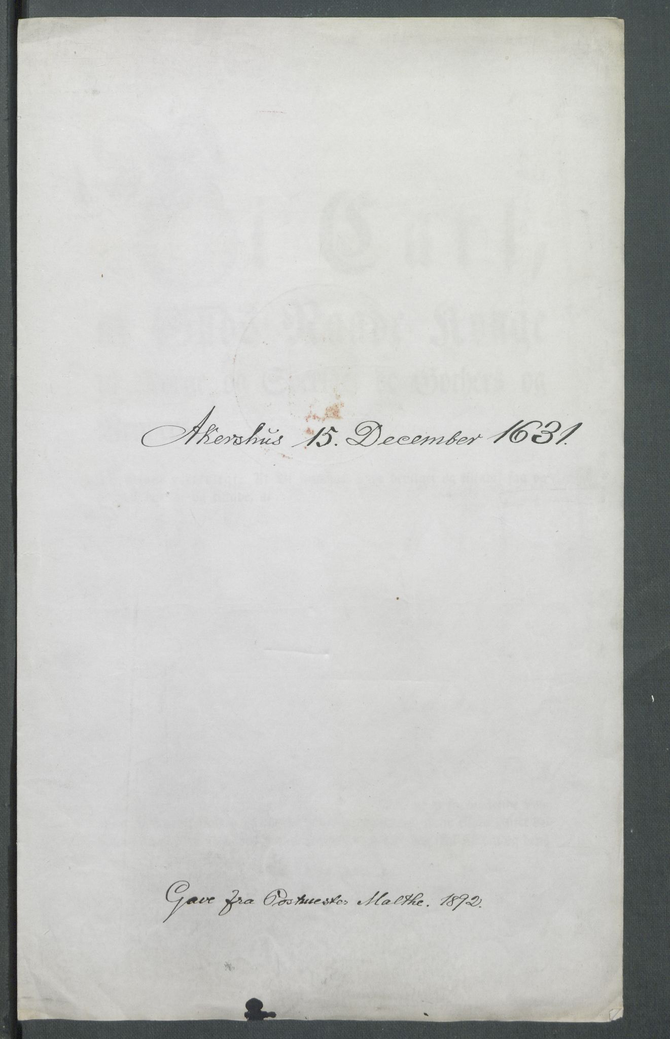 Riksarkivets diplomsamling, AV/RA-EA-5965/F02/L0141: Dokumenter, 1631, p. 23