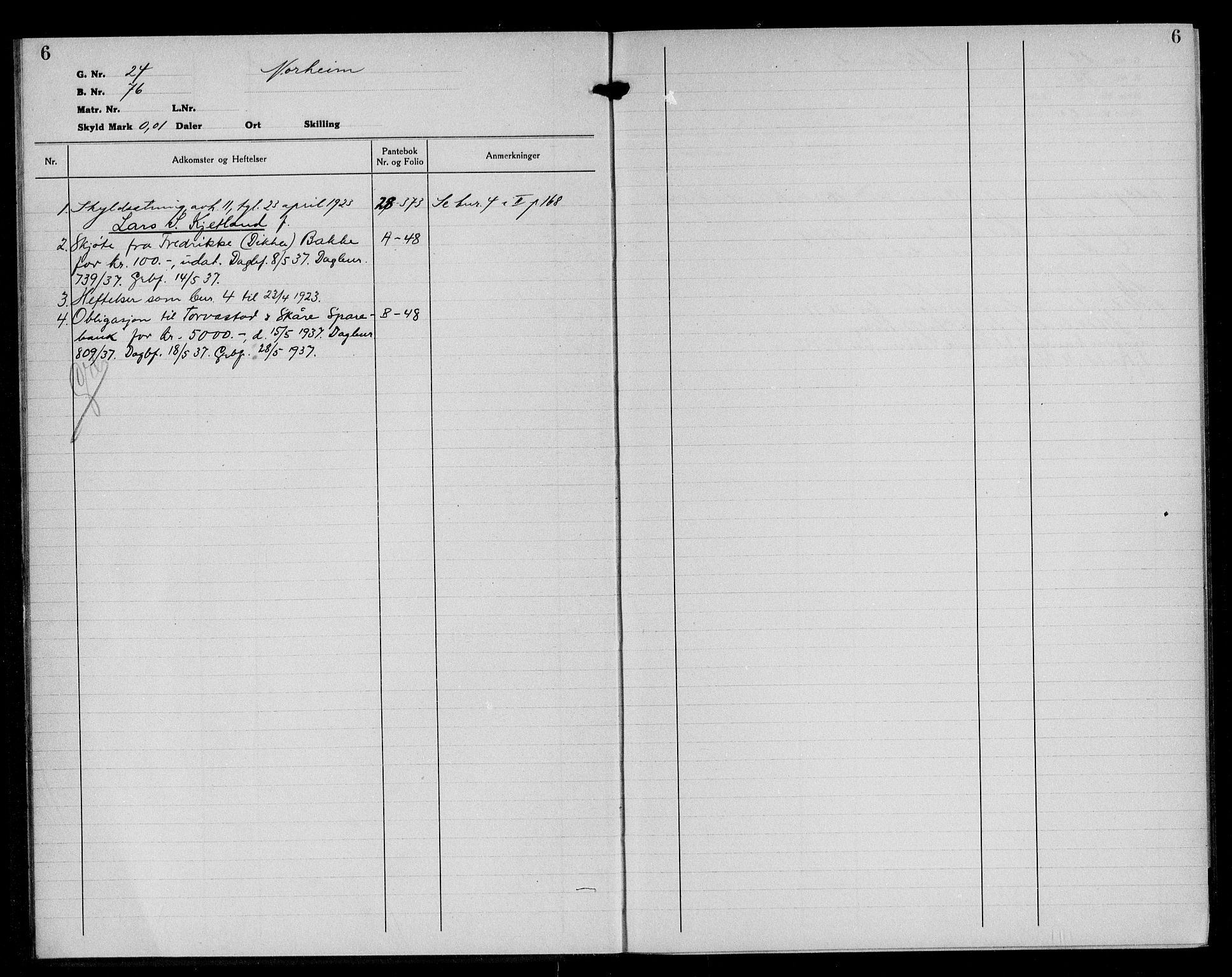 Karmsund sorenskriveri, SAST/A-100311/01/II/IIA/L0017: Mortgage register no. II AB 17, 1922, p. 6