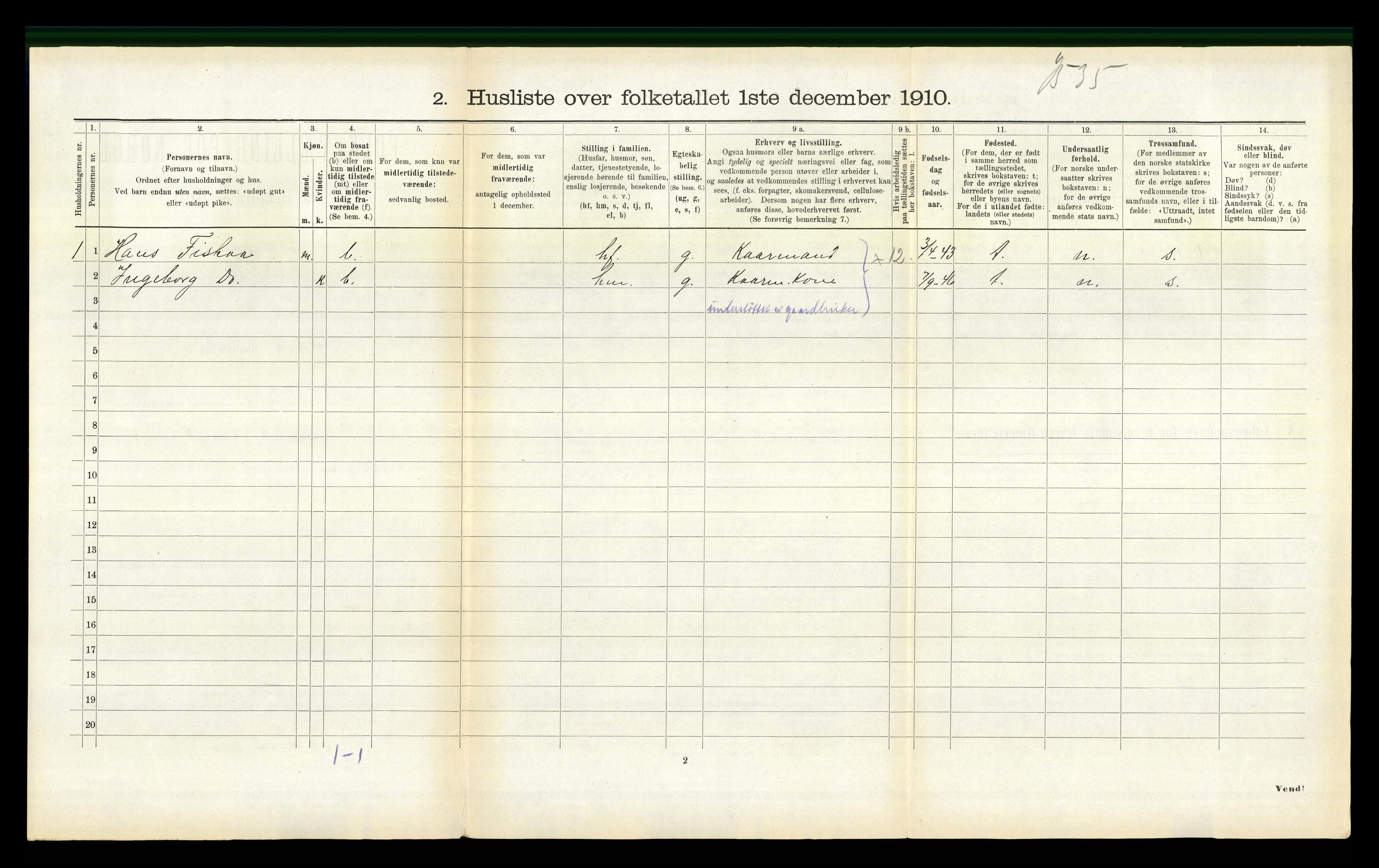 RA, 1910 census for Vanylven, 1910, p. 204