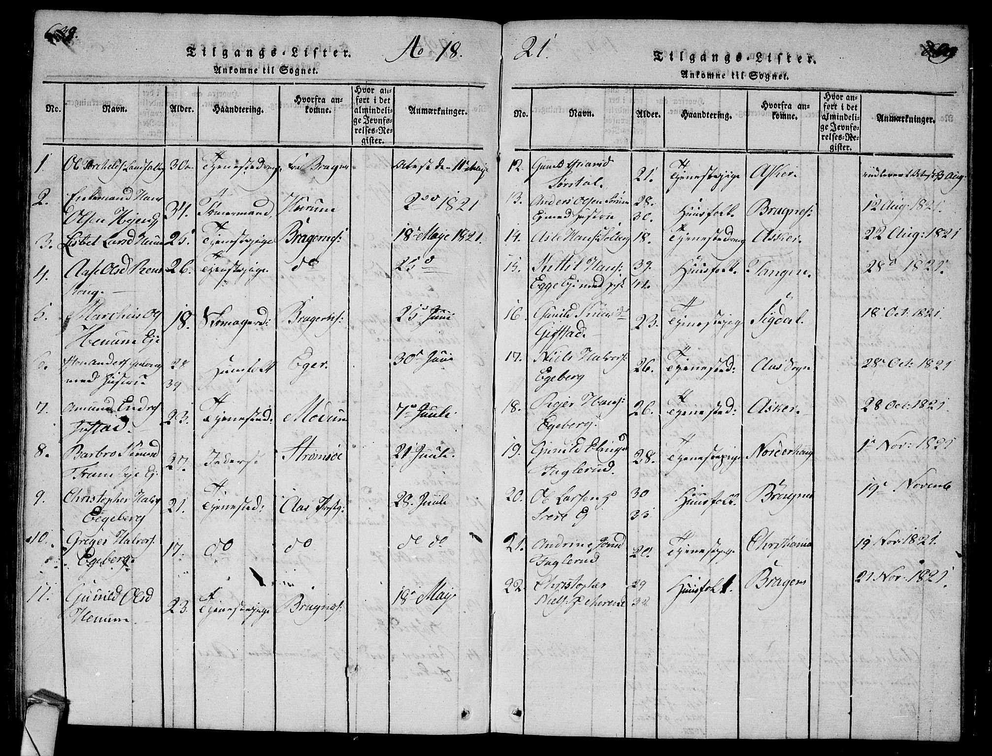 Lier kirkebøker, AV/SAKO-A-230/G/Ga/L0001: Parish register (copy) no. I 1, 1813-1824, p. 638-639