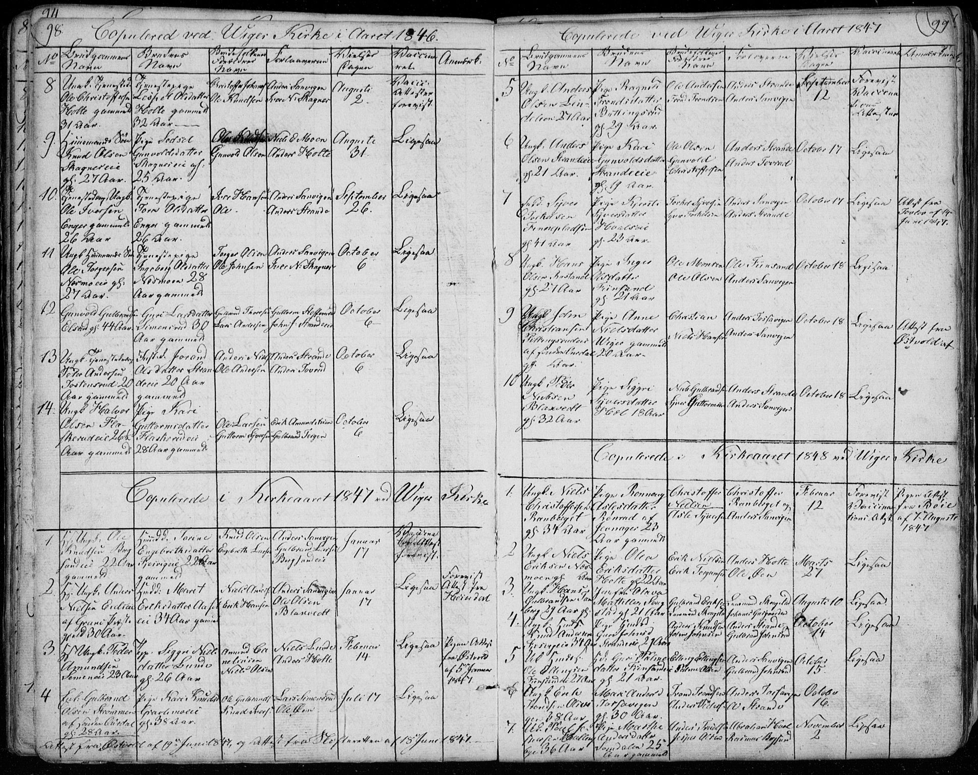 Ådal kirkebøker, SAKO/A-248/G/Ga/L0002: Parish register (copy) no. I 2, 1840-1861, p. 98-99
