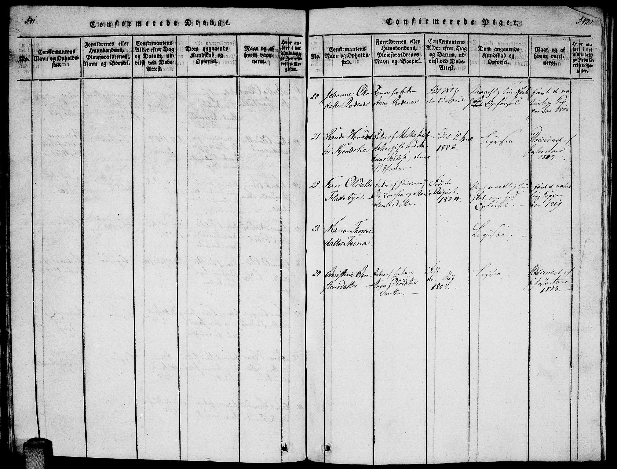 Enebakk prestekontor Kirkebøker, SAO/A-10171c/F/Fa/L0005: Parish register (official) no. I 5, 1790-1825, p. 541-542