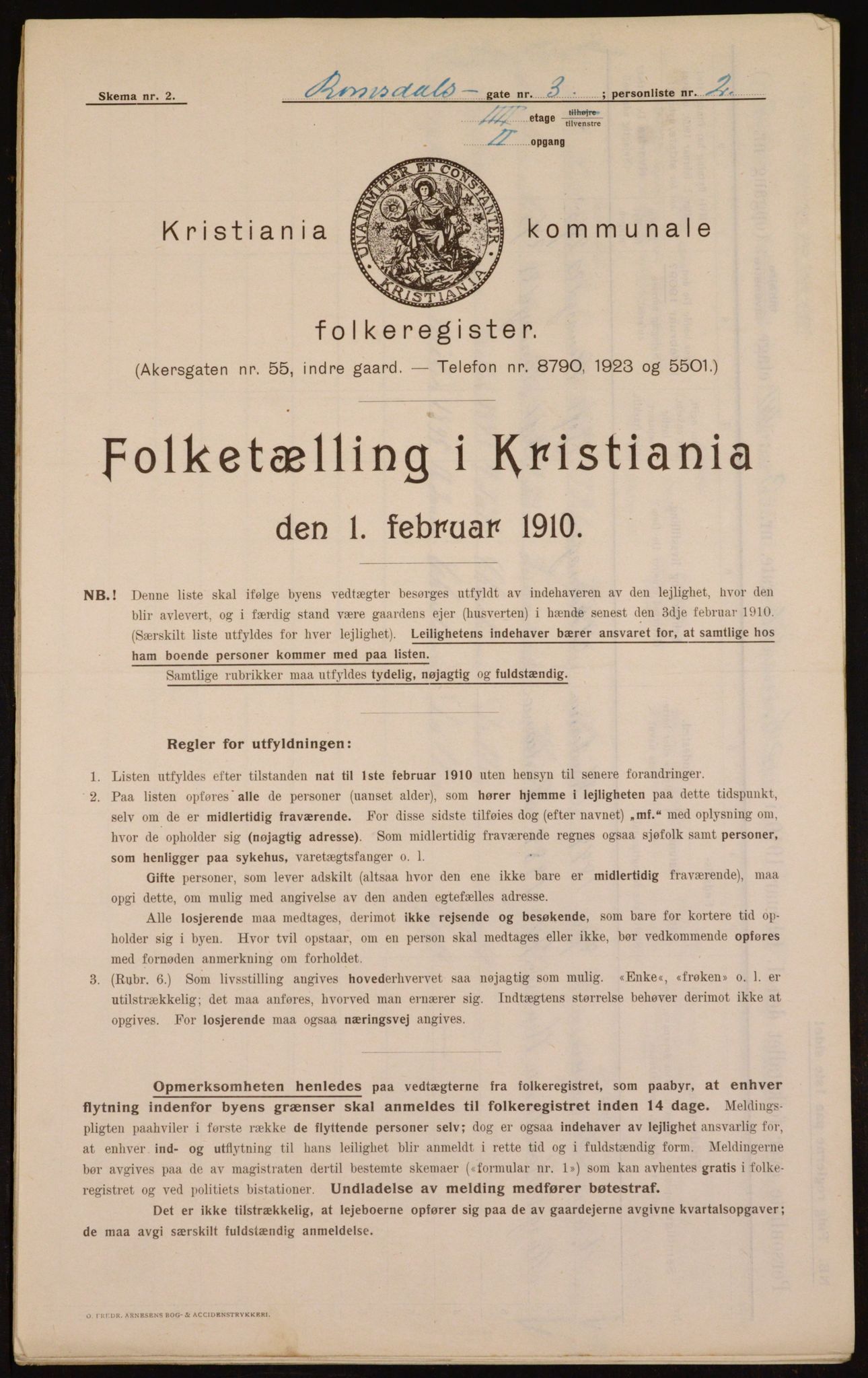 OBA, Municipal Census 1910 for Kristiania, 1910, p. 79527