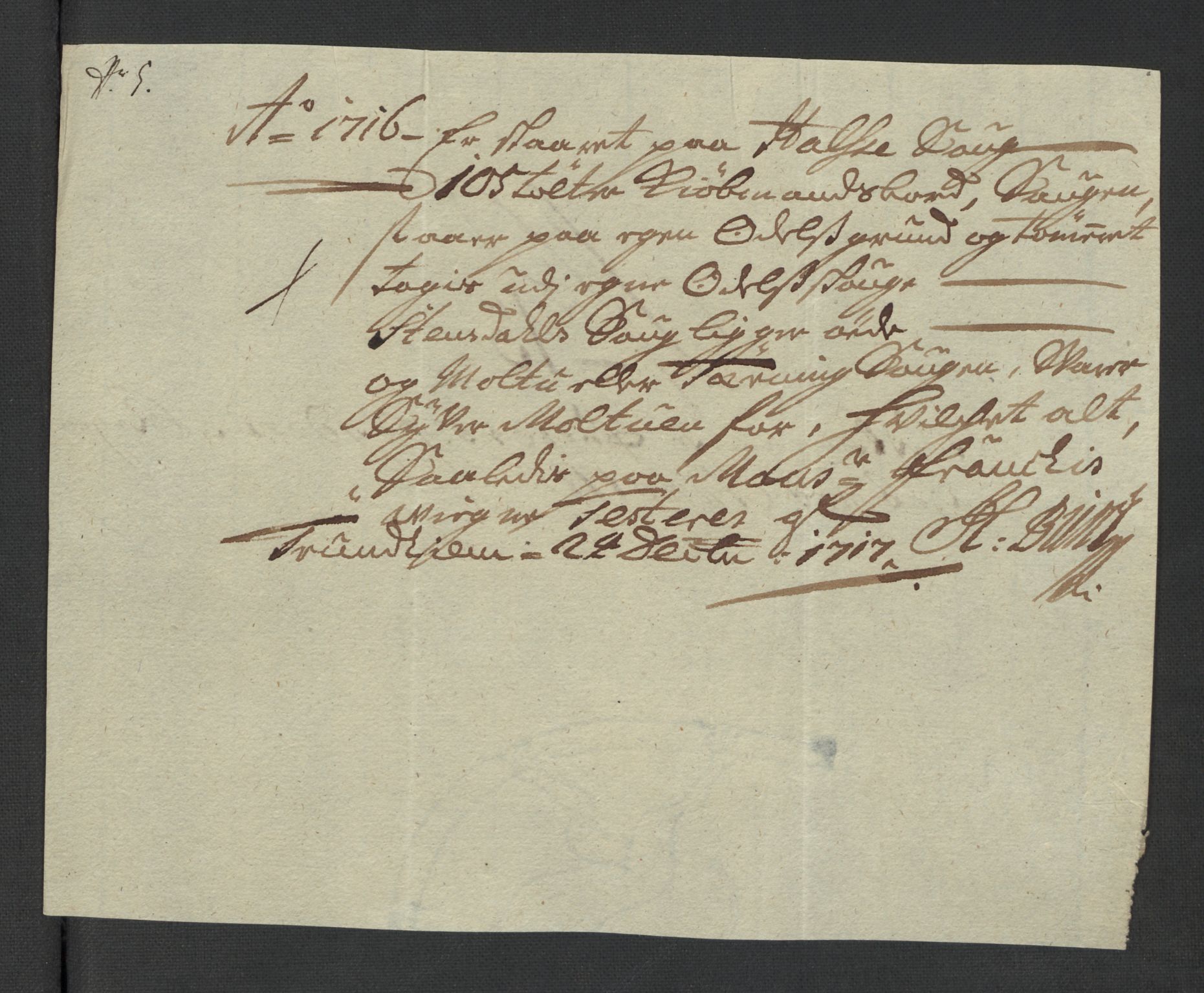 Rentekammeret inntil 1814, Reviderte regnskaper, Fogderegnskap, AV/RA-EA-4092/R57/L3865: Fogderegnskap Fosen, 1717, p. 132