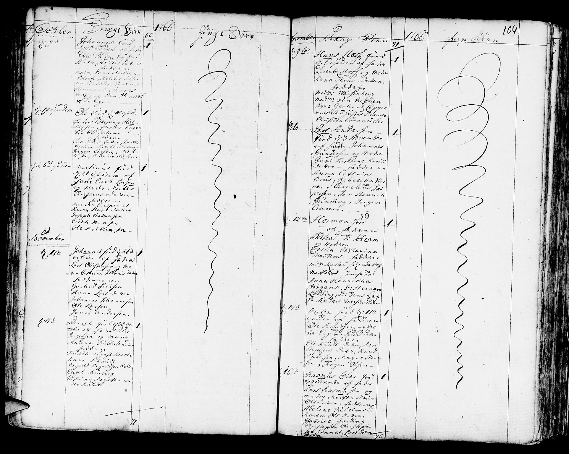 Korskirken sokneprestembete, SAB/A-76101/H/Haa/L0005: Parish register (official) no. A 5, 1751-1789, p. 104