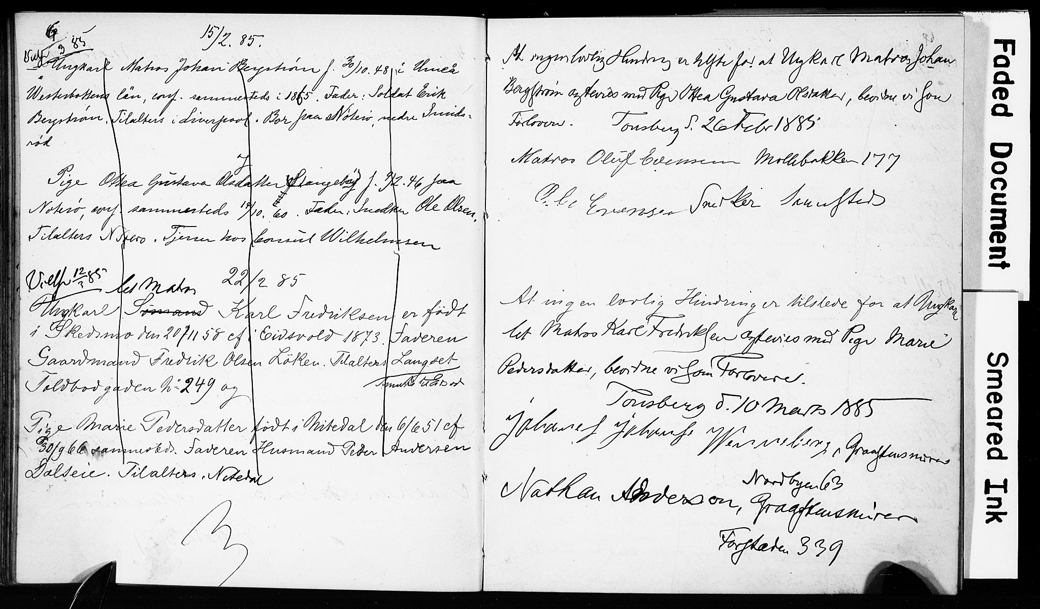 Tønsberg kirkebøker, SAKO/A-330/H/Ha/L0004: Banns register no. 4, 1882-1890