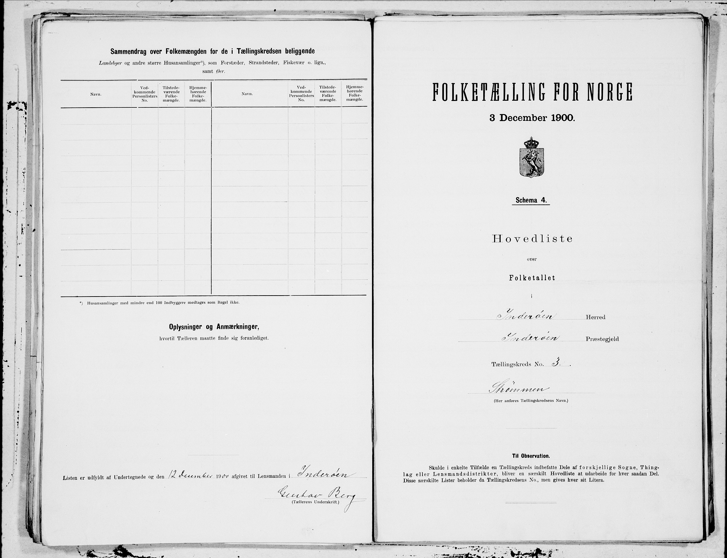 SAT, 1900 census for Inderøy, 1900, p. 6