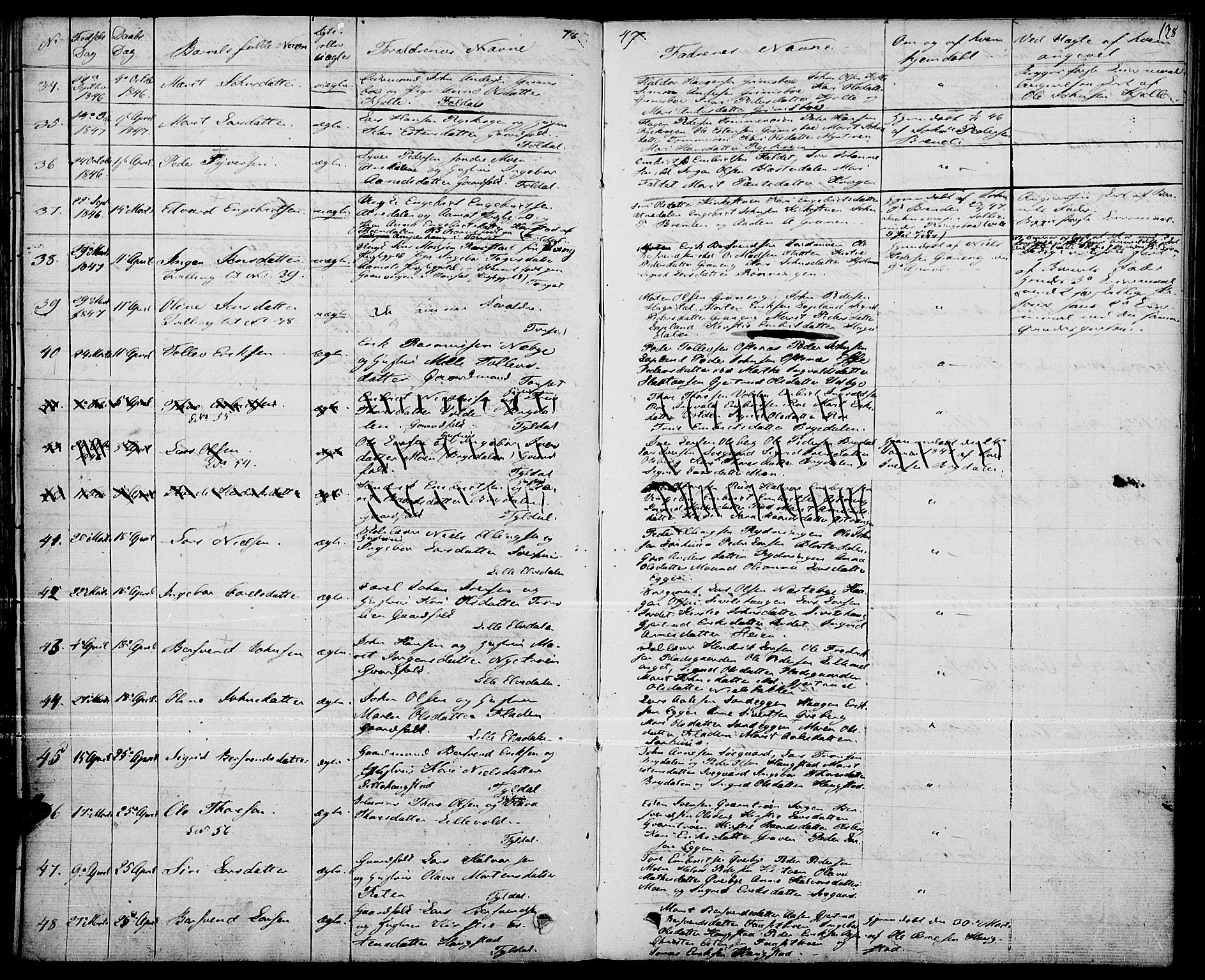 Tynset prestekontor, AV/SAH-PREST-058/H/Ha/Haa/L0019: Parish register (official) no. 19, 1829-1847, p. 138