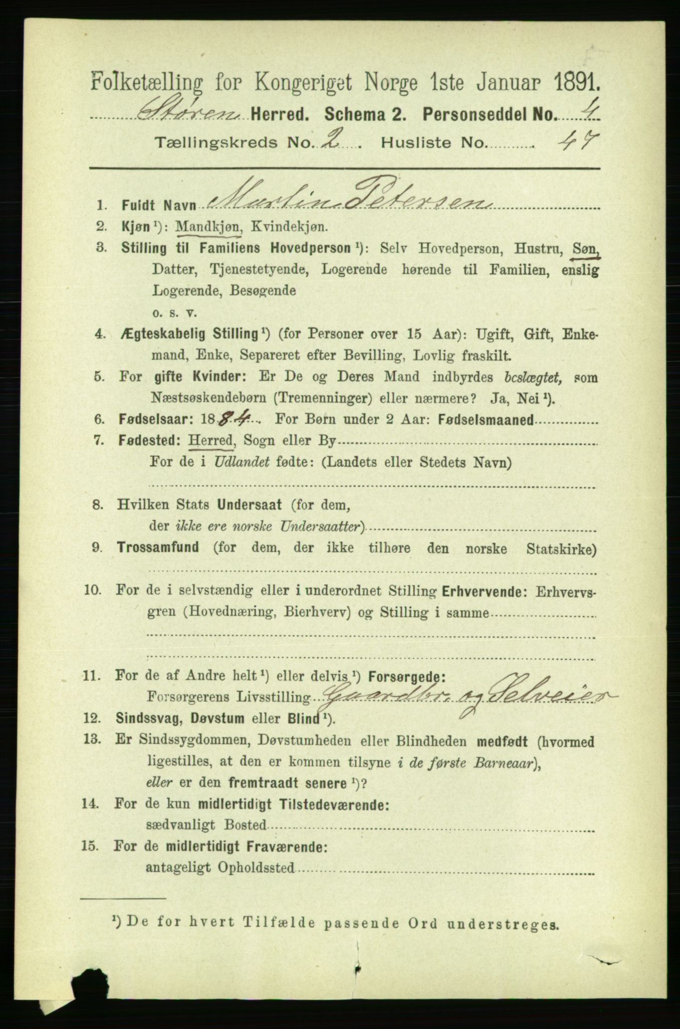 RA, 1891 census for 1648 Støren, 1891, p. 718