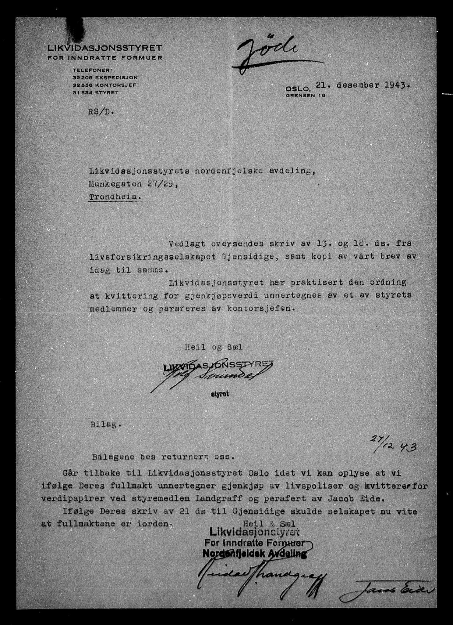 Justisdepartementet, Tilbakeføringskontoret for inndratte formuer, AV/RA-S-1564/H/Hc/Hca/L0903: --, 1945-1947, p. 64