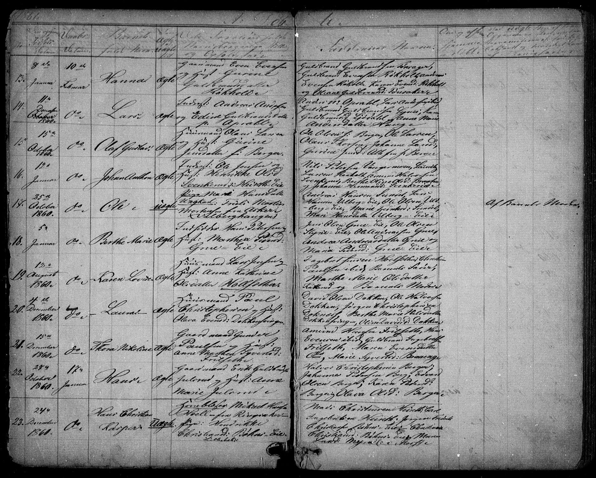 Eidsvoll prestekontor Kirkebøker, AV/SAO-A-10888/G/Ga/L0001: Parish register (copy) no. I 1, 1861-1866, p. 3