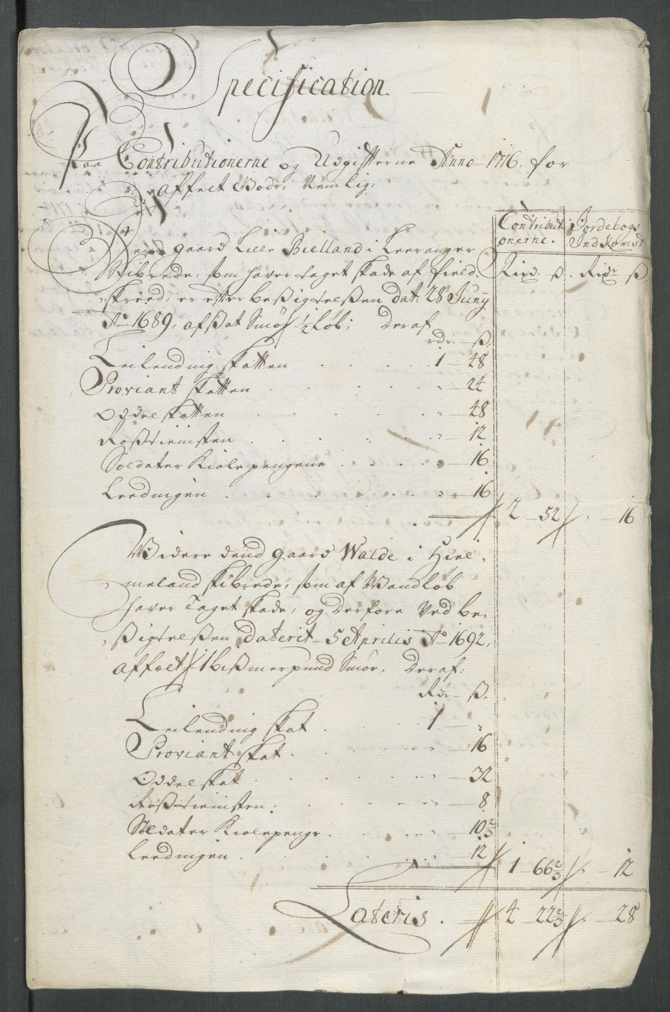 Rentekammeret inntil 1814, Reviderte regnskaper, Fogderegnskap, AV/RA-EA-4092/R47/L2869: Fogderegnskap Ryfylke, 1716, p. 332