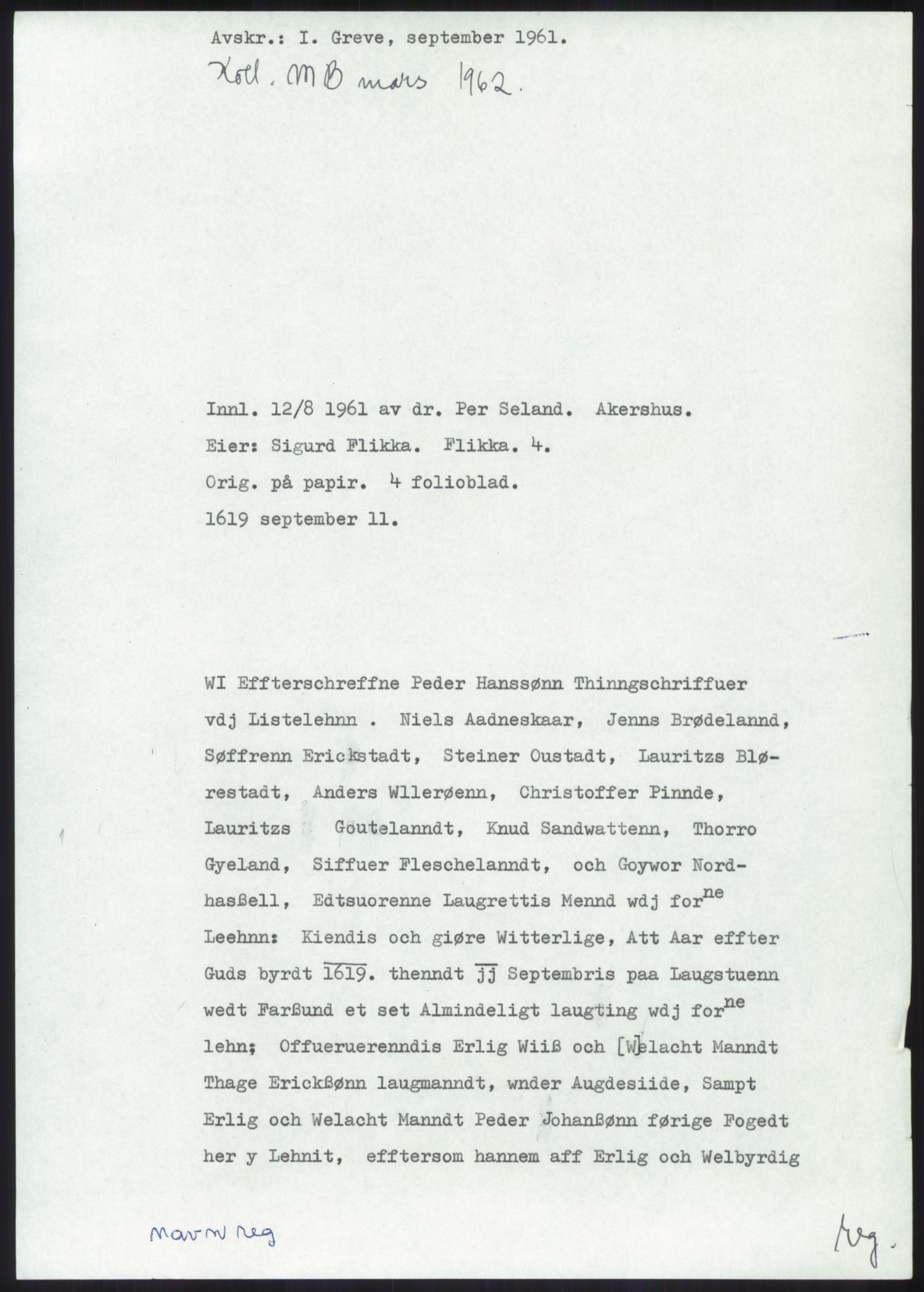 Samlinger til kildeutgivelse, Diplomavskriftsamlingen, RA/EA-4053/H/Ha, p. 1107