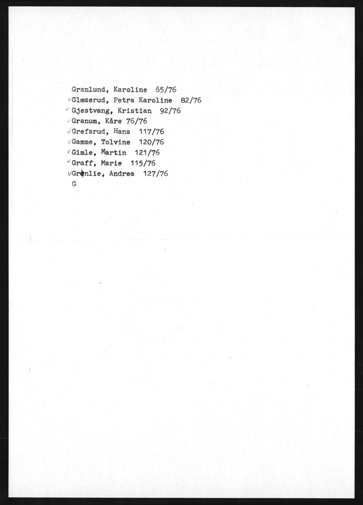 Vestre Toten lensmannskontor, AV/SAH-LOV-007/H/Ha/L0018: Dødsfallsprotokoll, 1973-1978, p. 801