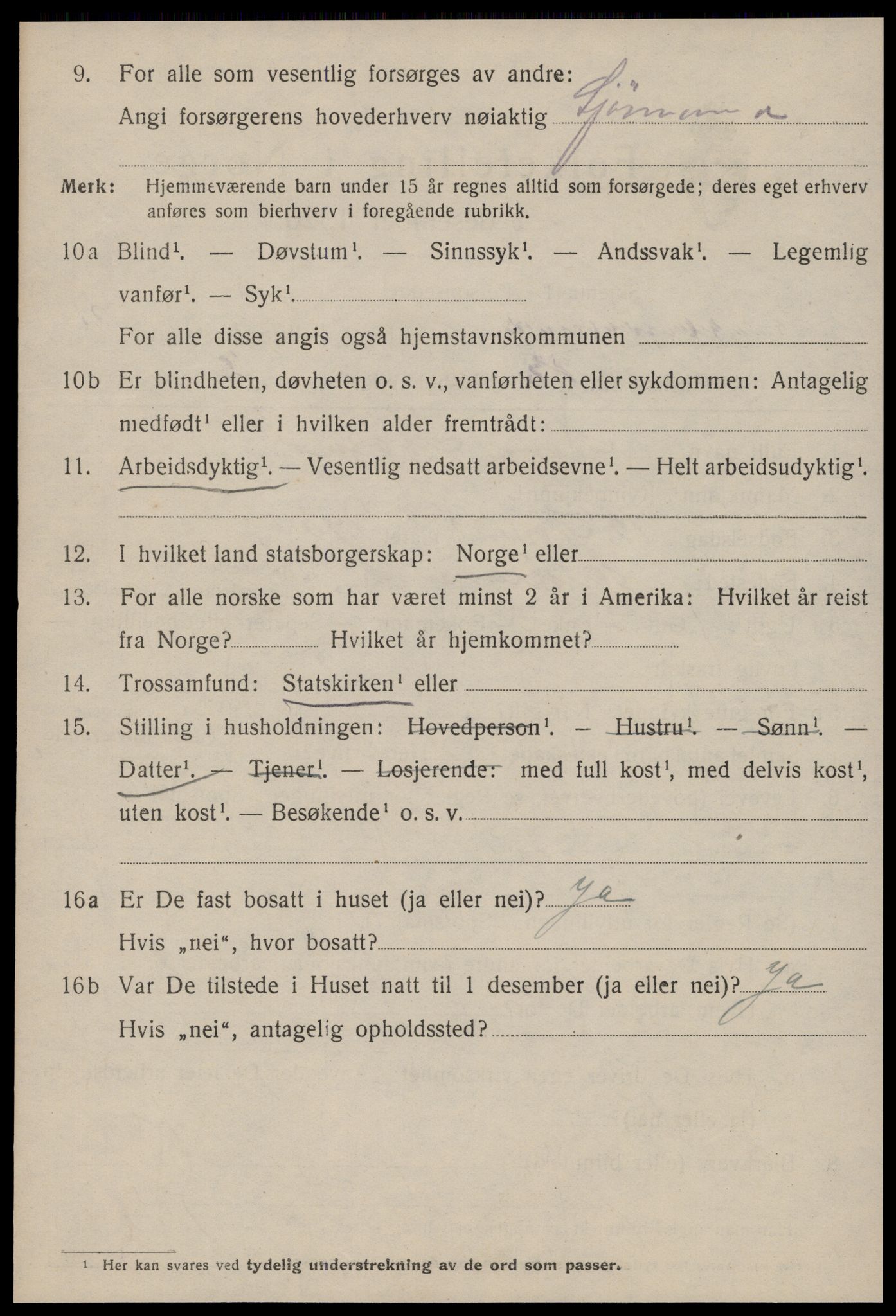 SAT, 1920 census for Kristiansund, 1920, p. 22074