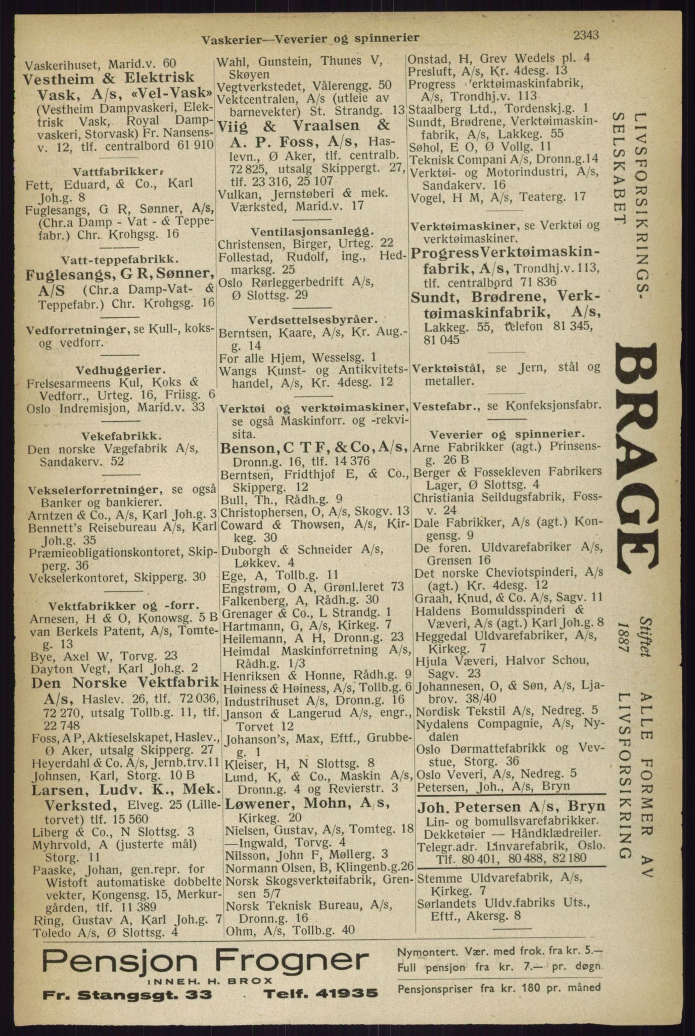 Kristiania/Oslo adressebok, PUBL/-, 1933, p. 2343