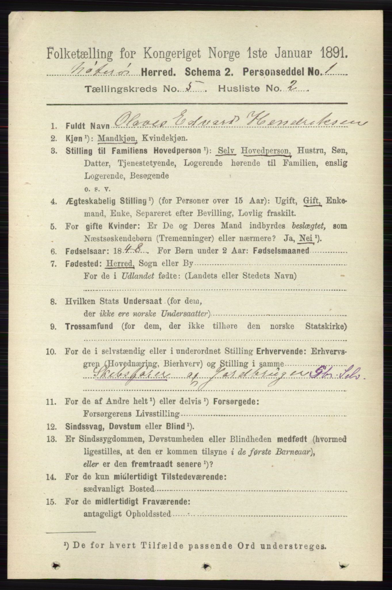 RA, 1891 census for 0722 Nøtterøy, 1891, p. 2553