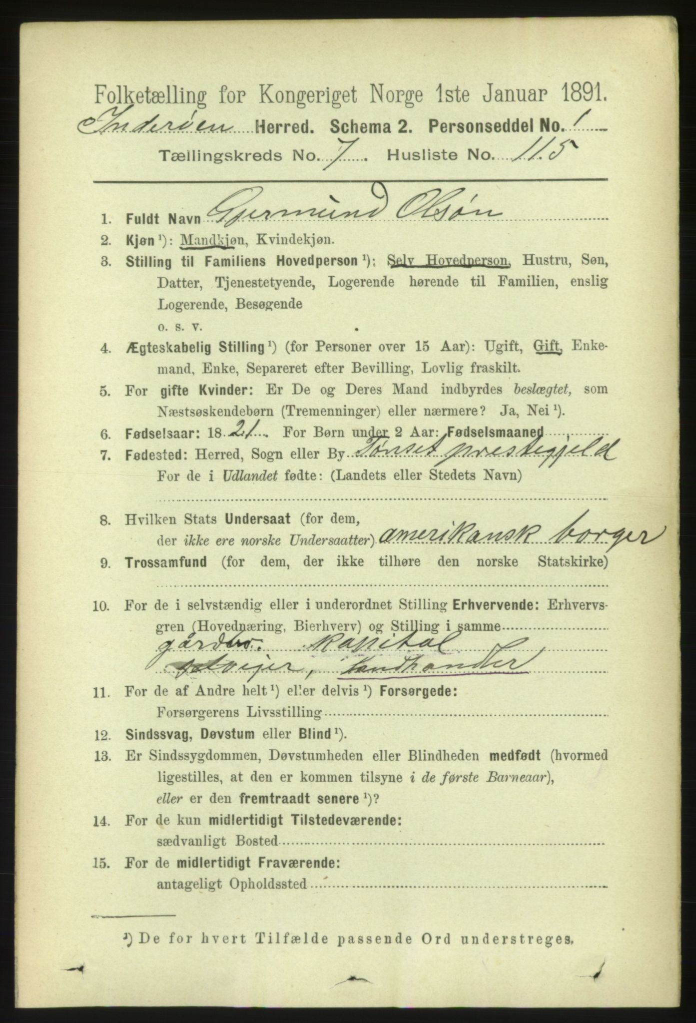 RA, 1891 census for 1729 Inderøy, 1891, p. 4410