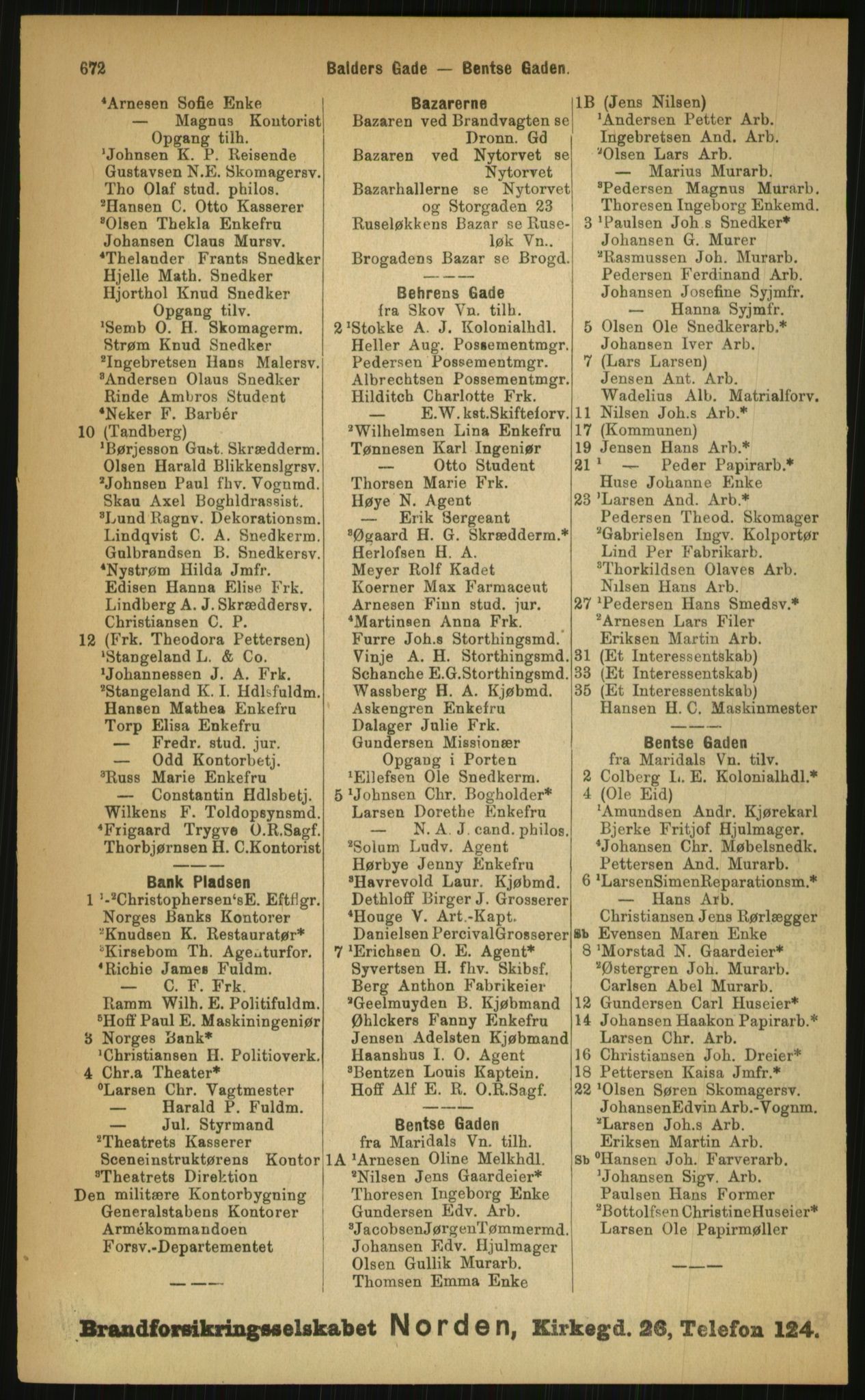 Kristiania/Oslo adressebok, PUBL/-, 1899, p. 672