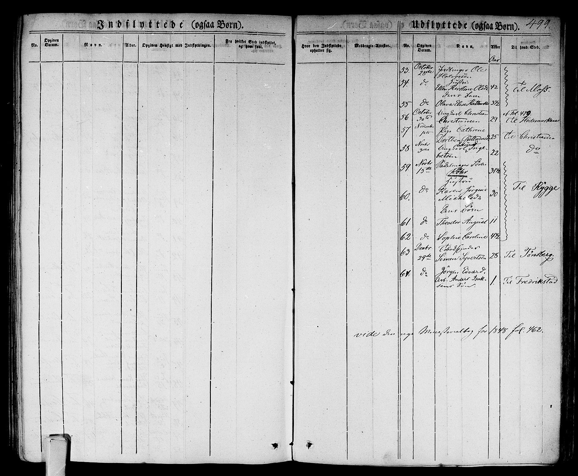 Bragernes kirkebøker, AV/SAKO-A-6/F/Fb/L0001: Parish register (official) no. II 1, 1830-1847, p. 499