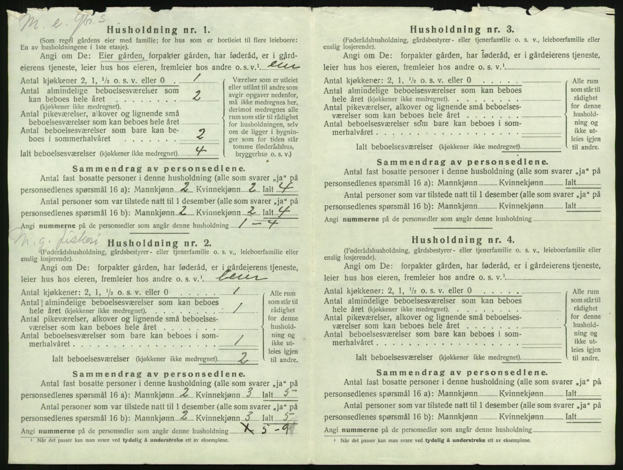 SAST, 1920 census for Stangaland, 1920, p. 582