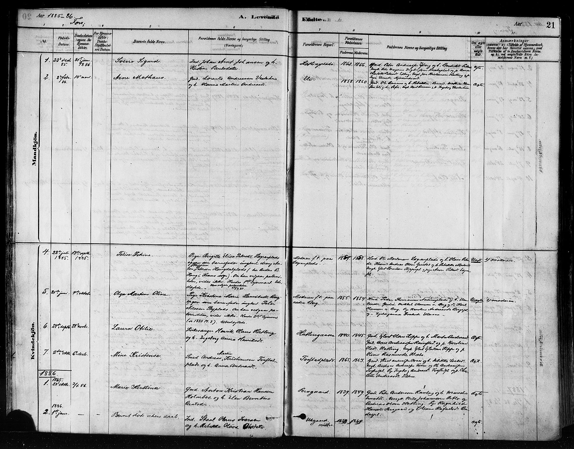 Ministerialprotokoller, klokkerbøker og fødselsregistre - Nord-Trøndelag, SAT/A-1458/746/L0448: Parish register (official) no. 746A07 /1, 1878-1900, p. 21