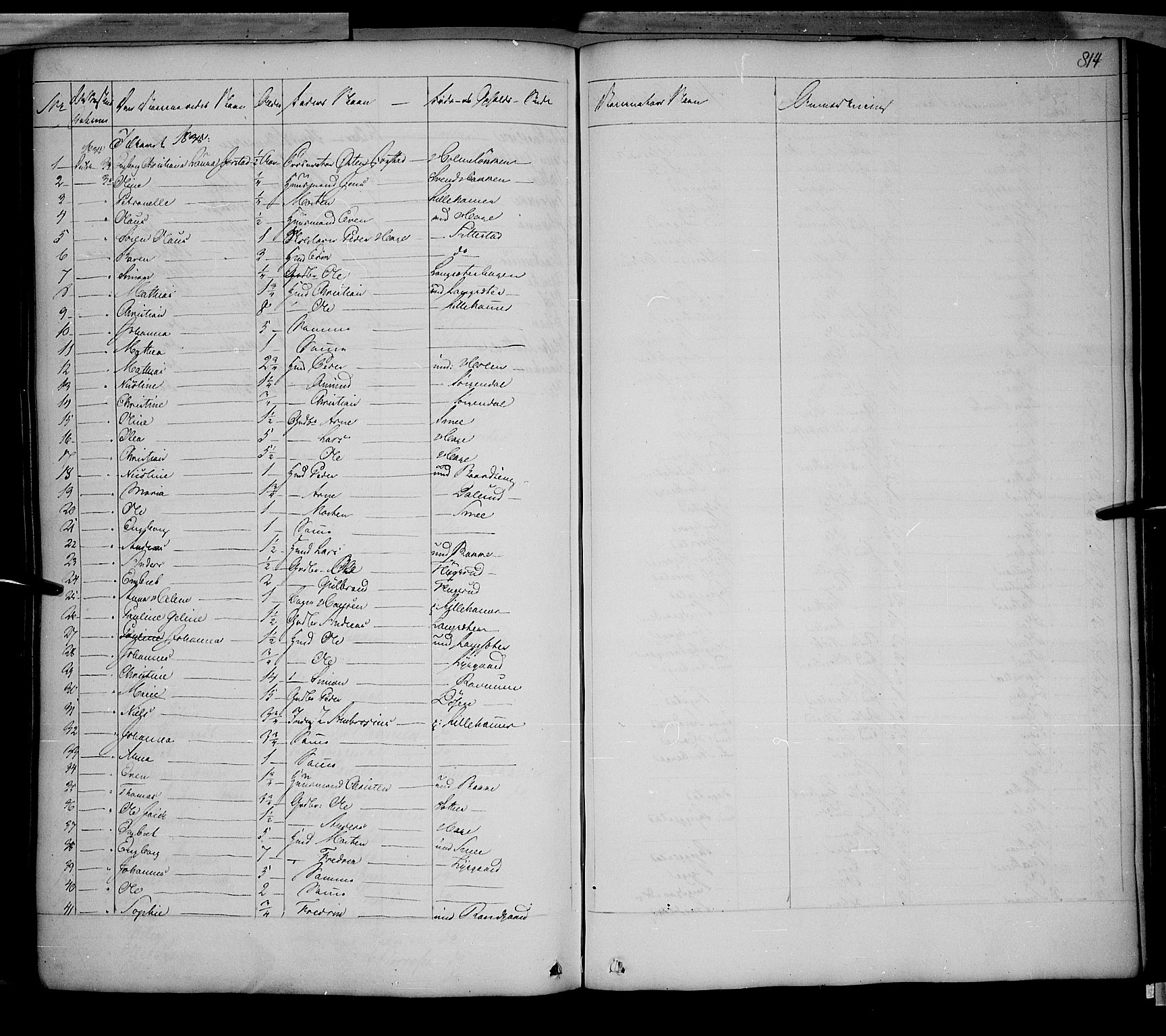 Fåberg prestekontor, SAH/PREST-086/H/Ha/Haa/L0005: Parish register (official) no. 5, 1836-1854, p. 813-814