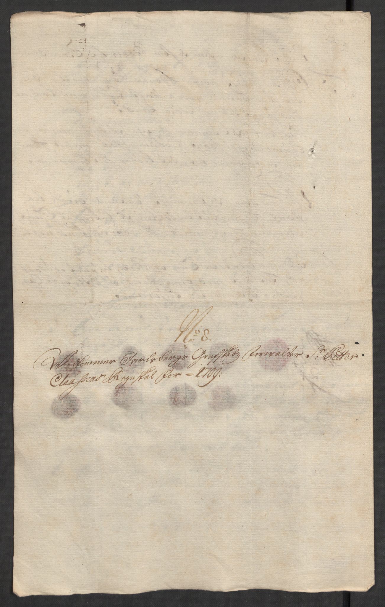 Rentekammeret inntil 1814, Reviderte regnskaper, Fogderegnskap, AV/RA-EA-4092/R32/L1874: Fogderegnskap Jarlsberg grevskap, 1709, p. 145